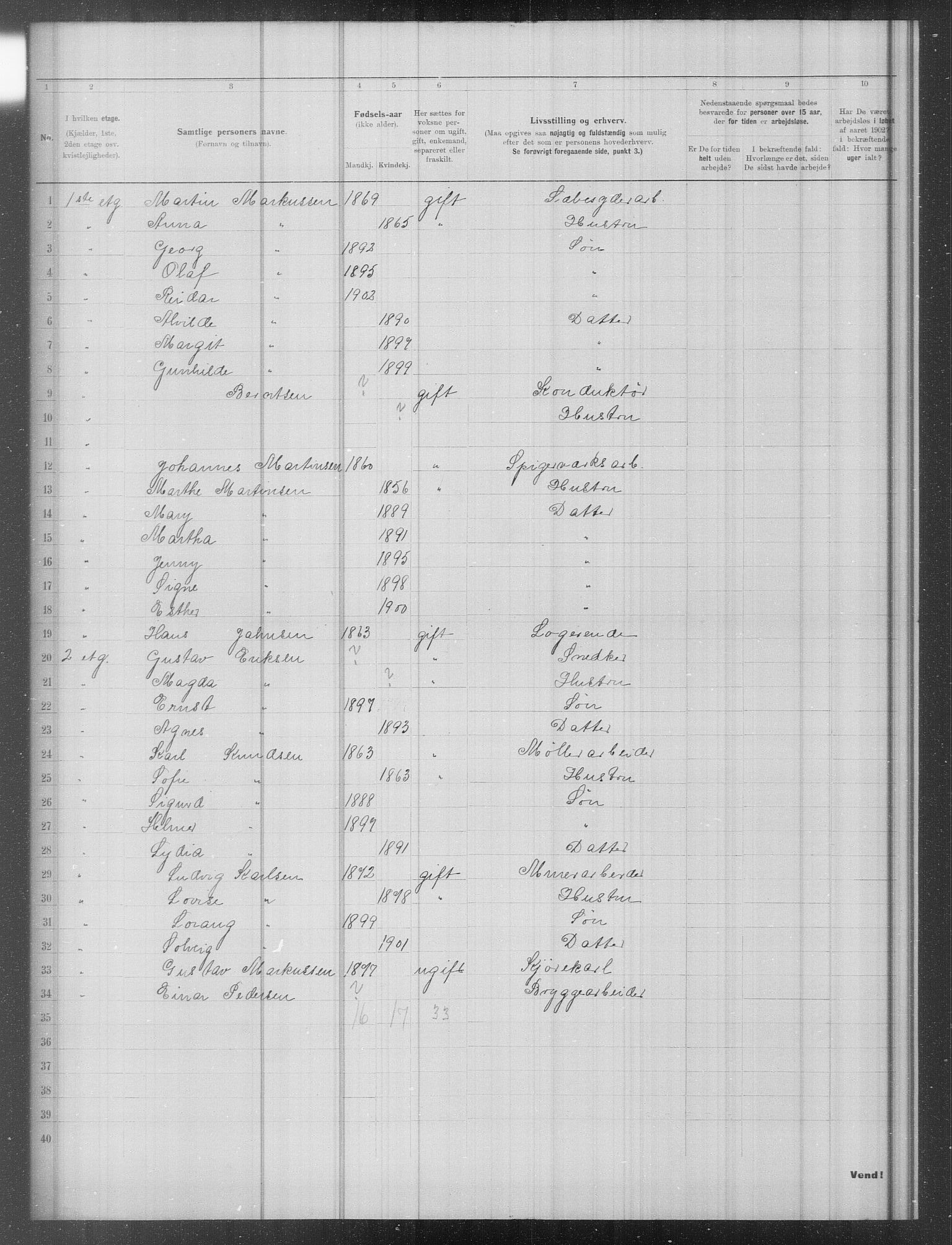 OBA, Municipal Census 1902 for Kristiania, 1902, p. 13316