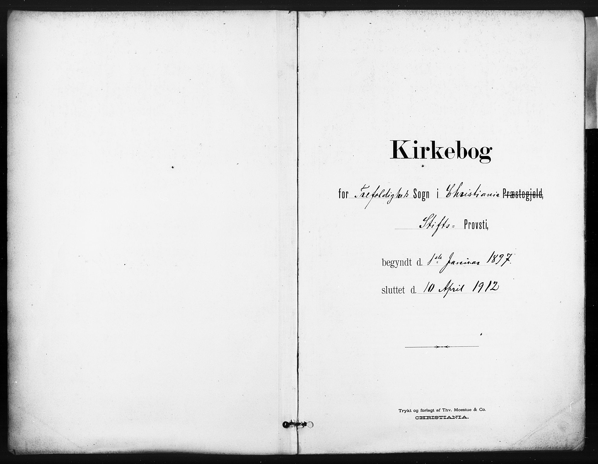 Trefoldighet prestekontor Kirkebøker, AV/SAO-A-10882/F/Fd/L0004: Parish register (official) no. IV 4, 1897-1912