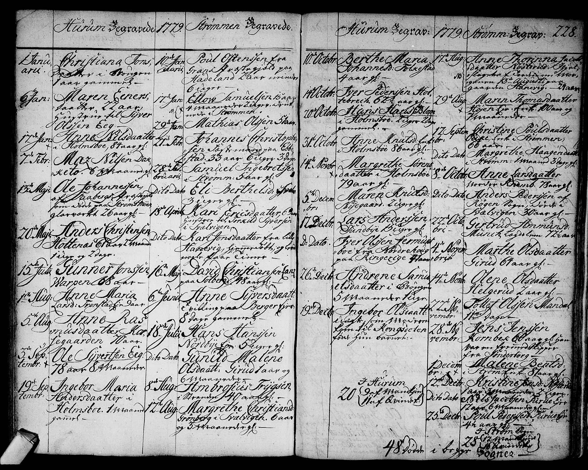 Hurum kirkebøker, AV/SAKO-A-229/F/Fa/L0007: Parish register (official) no. 7, 1771-1810, p. 228