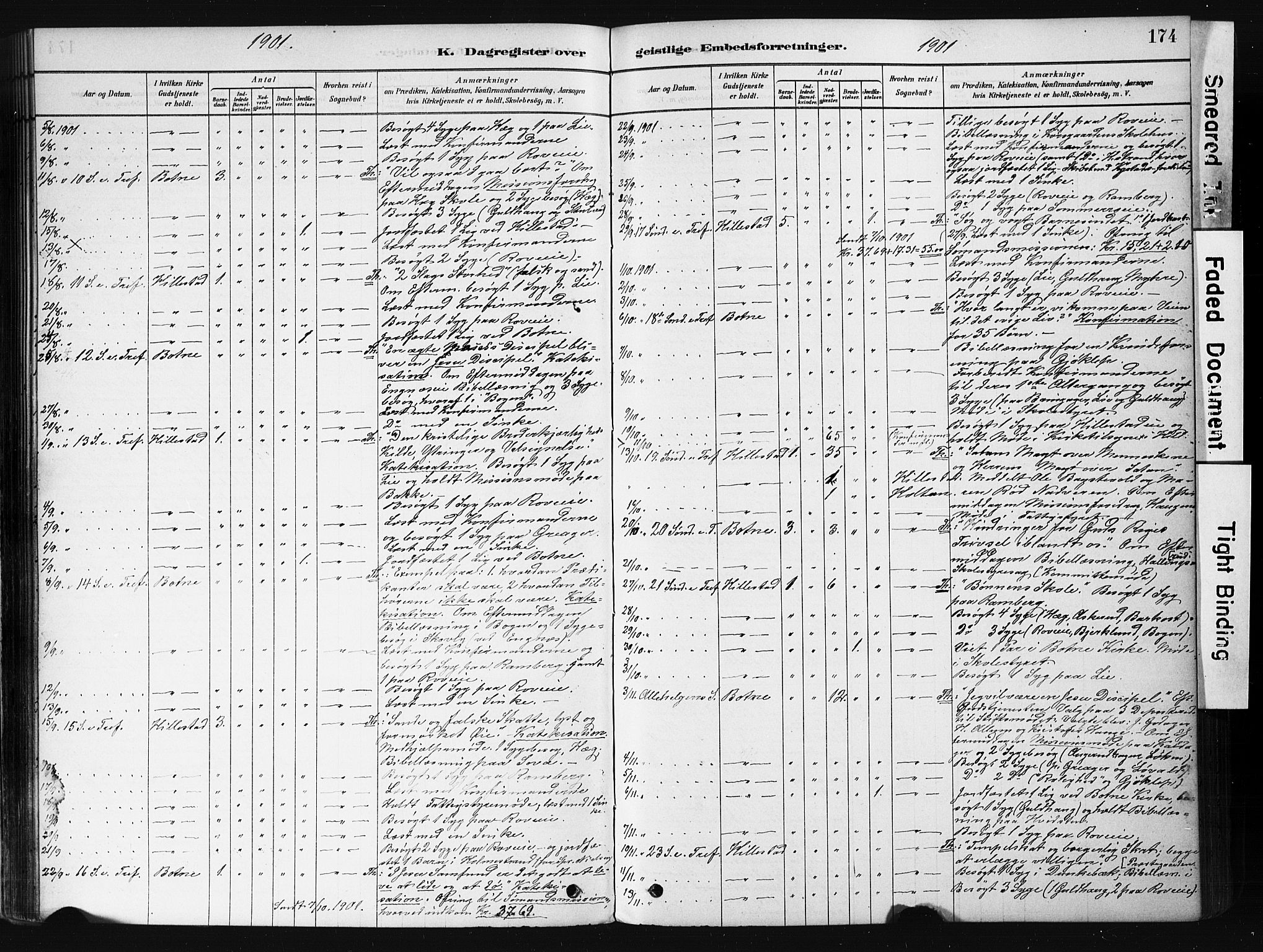 Botne kirkebøker, AV/SAKO-A-340/F/Fb/L0001: Parish register (official) no. II 1, 1878-1902, p. 174