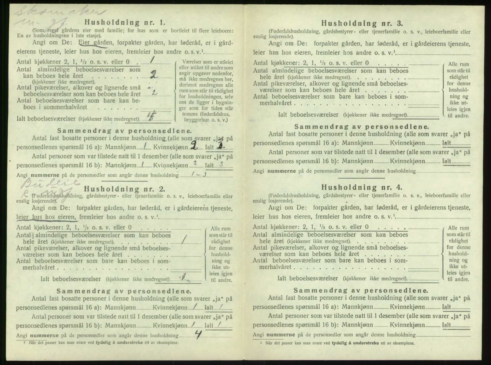 SAB, 1920 census for Sogndal, 1920, p. 457