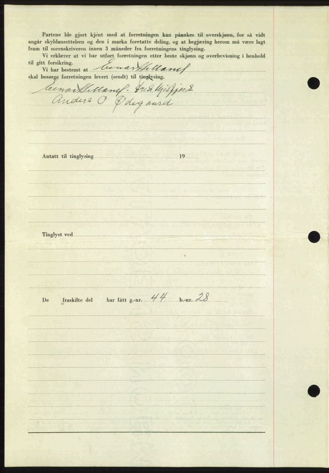 Romsdal sorenskriveri, SAT/A-4149/1/2/2C: Mortgage book no. A24, 1947-1947, Diary no: : 2705/1947