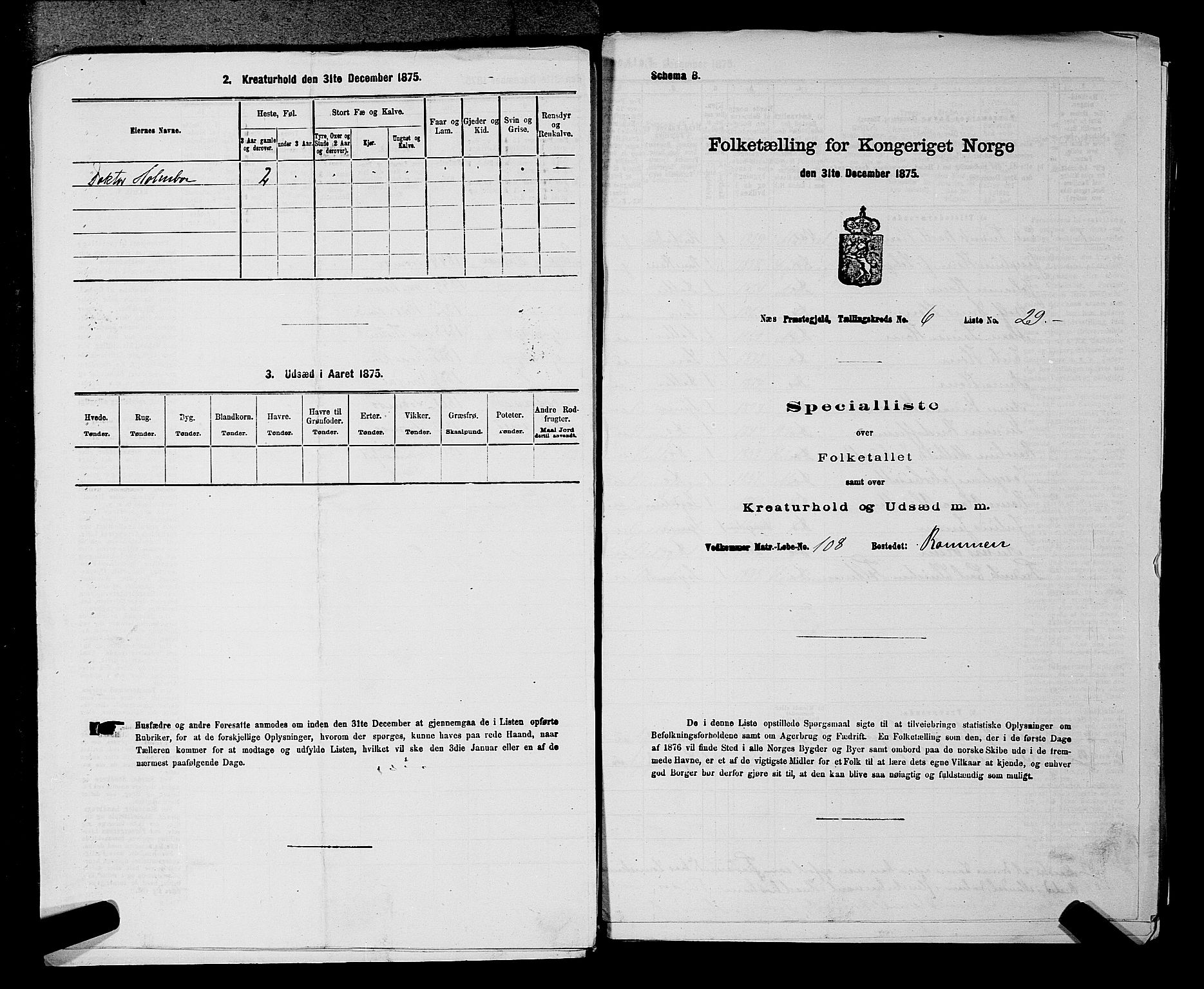 RA, 1875 census for 0236P Nes, 1875, p. 941