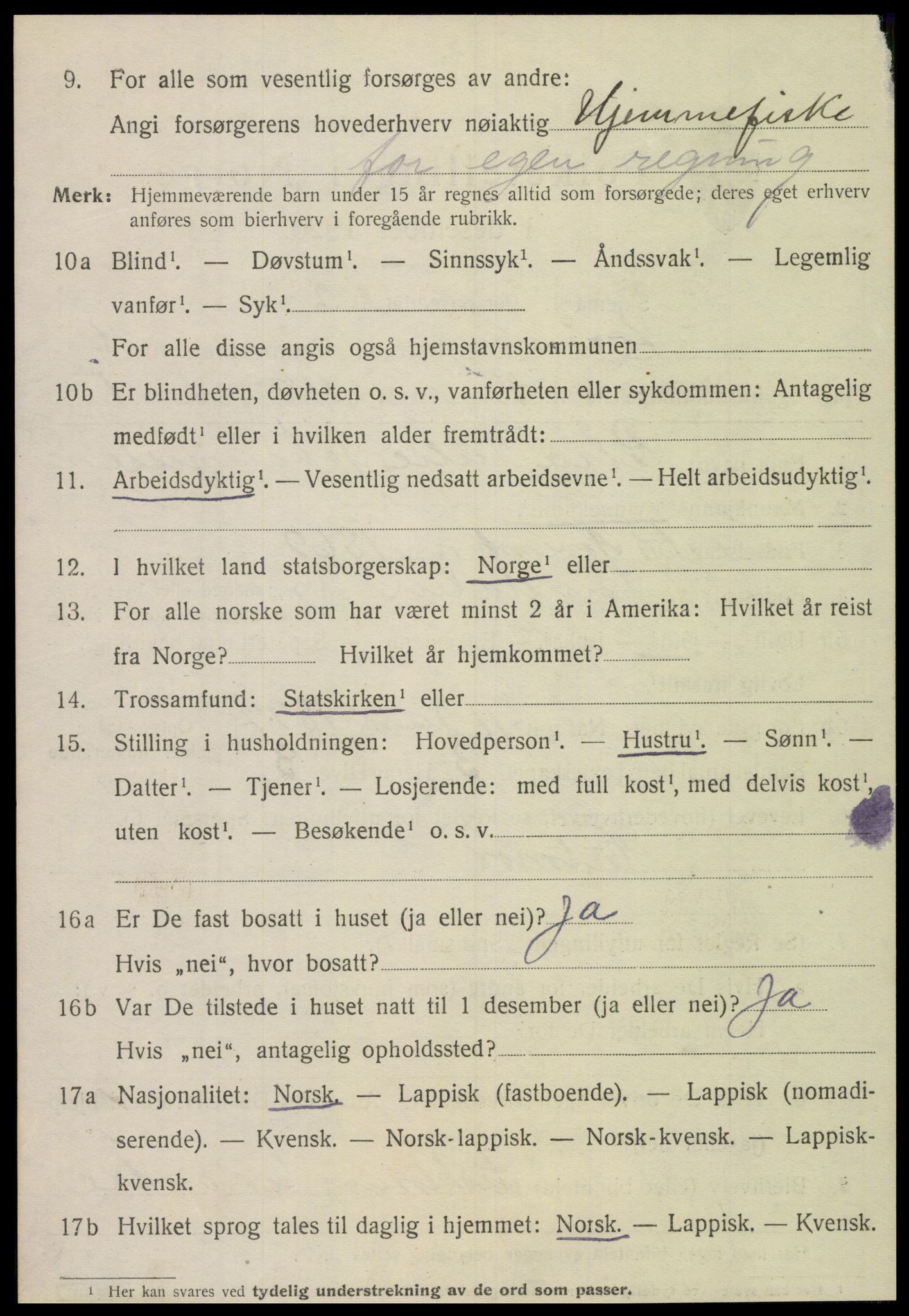 SAT, 1920 census for Brønnøy, 1920, p. 3755