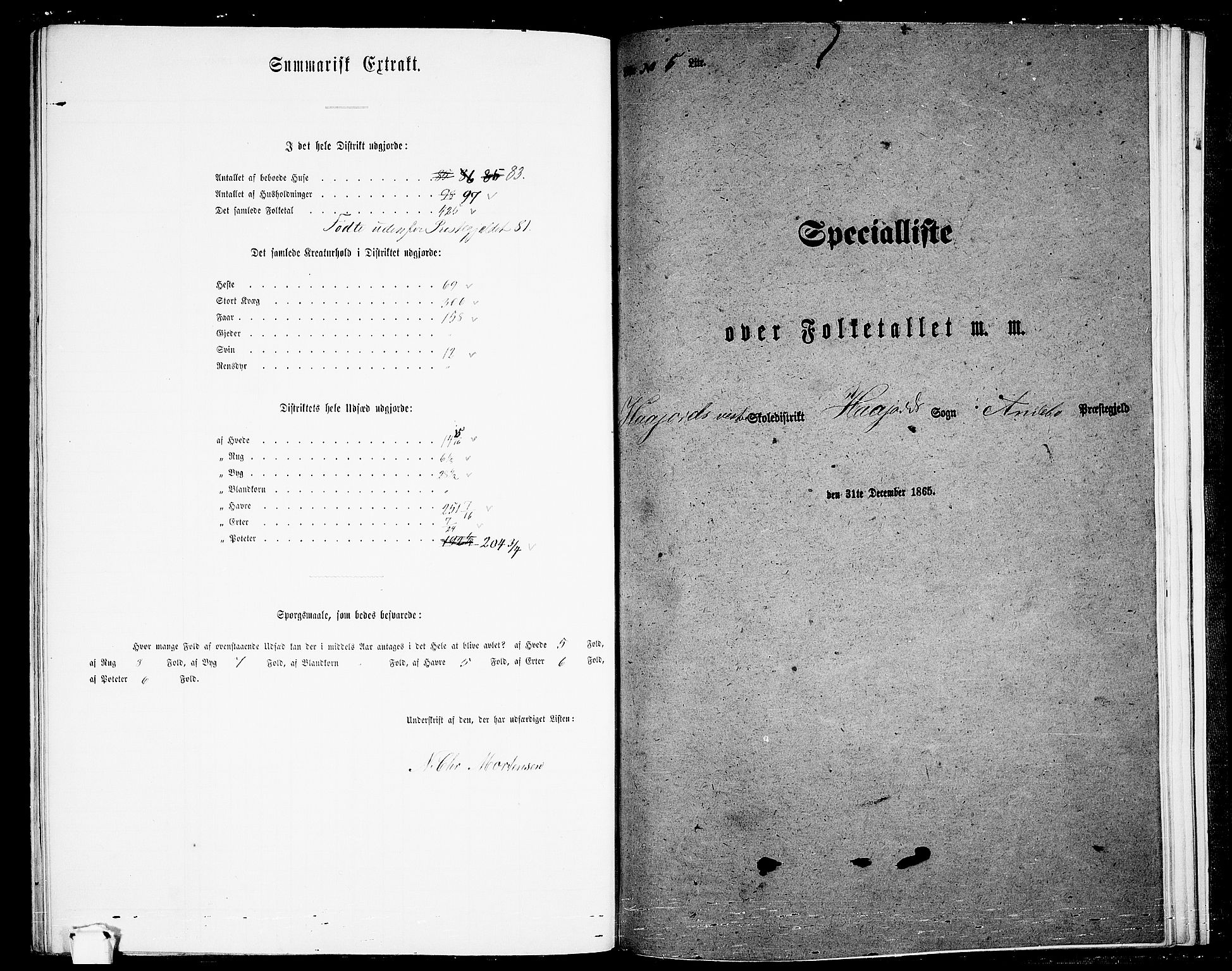 RA, 1865 census for Andebu, 1865, p. 84