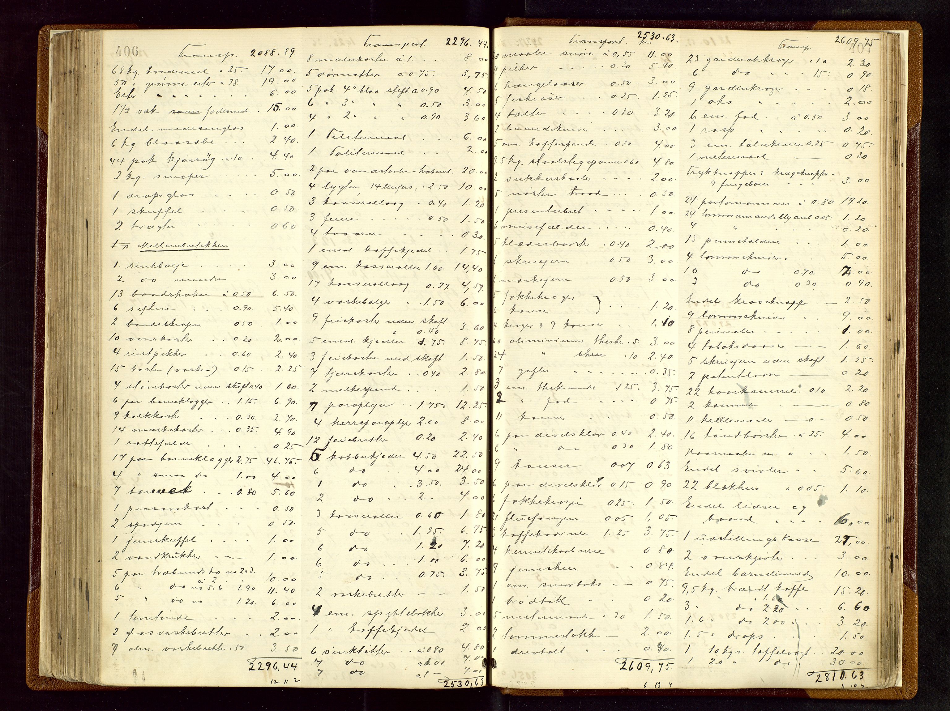 Haugesund tingrett, AV/SAST-A-101415/01/IV/IVB/L0003: Skifteregistreringsprotokoll, med register, 1898-1914, p. 406-407