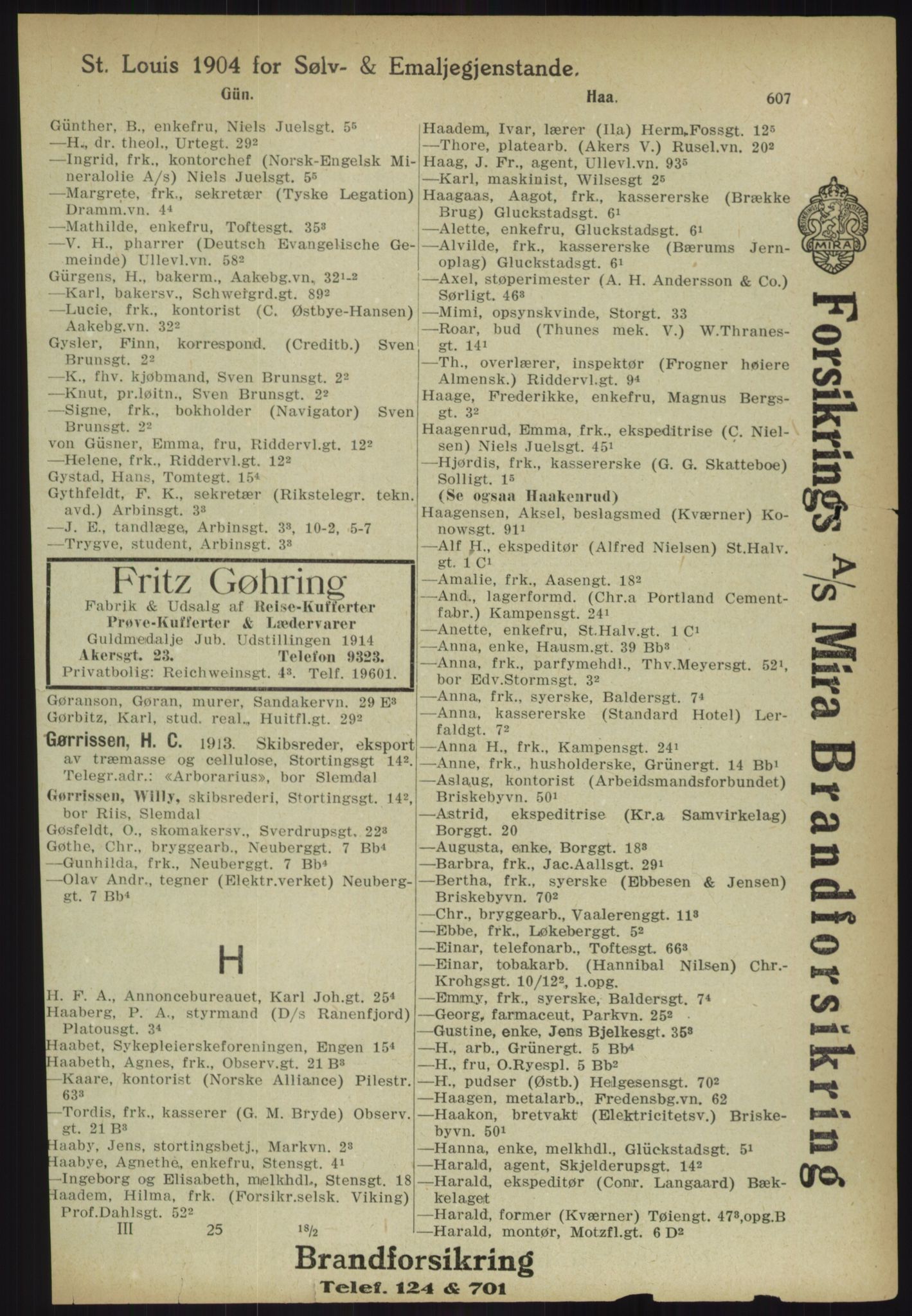 Kristiania/Oslo adressebok, PUBL/-, 1918, p. 632