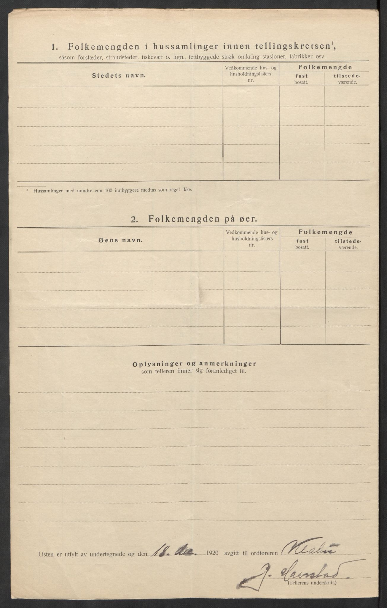 SAT, 1920 census for Klæbu, 1920, p. 38