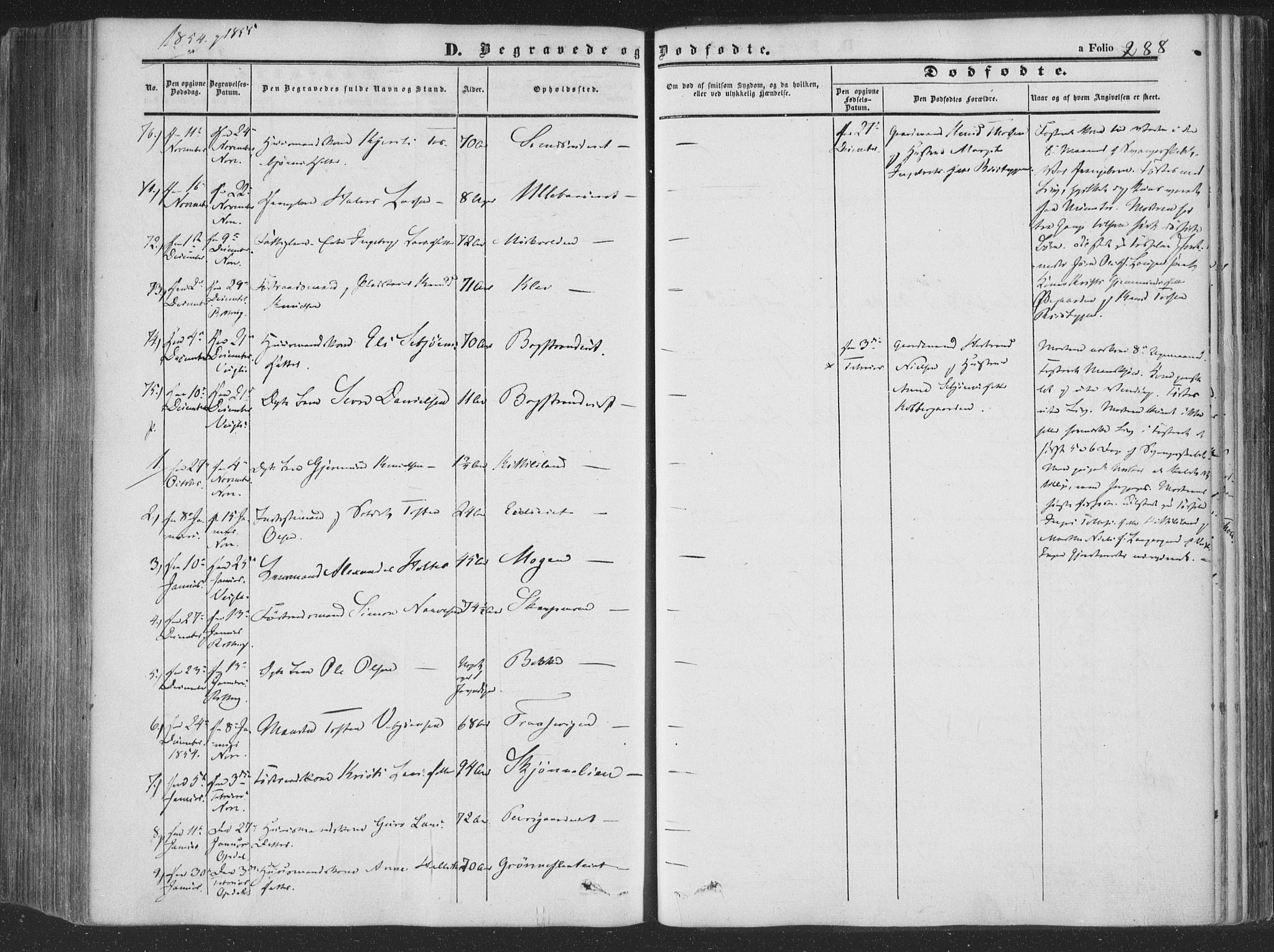 Rollag kirkebøker, SAKO/A-240/F/Fa/L0008: Parish register (official) no. I 8, 1847-1860, p. 288