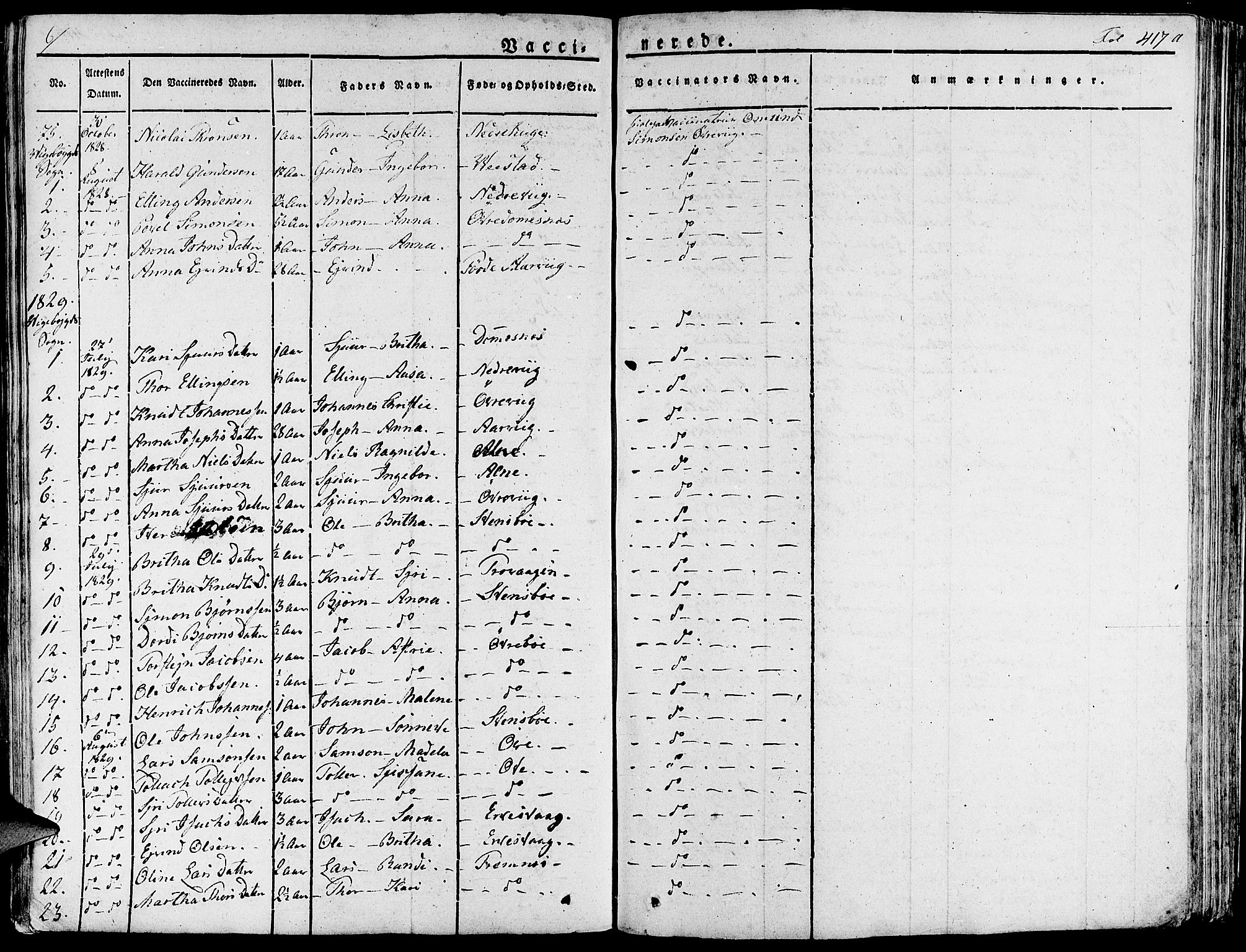 Fjelberg sokneprestembete, SAB/A-75201/H/Haa: Parish register (official) no. A 5, 1822-1834, p. 417