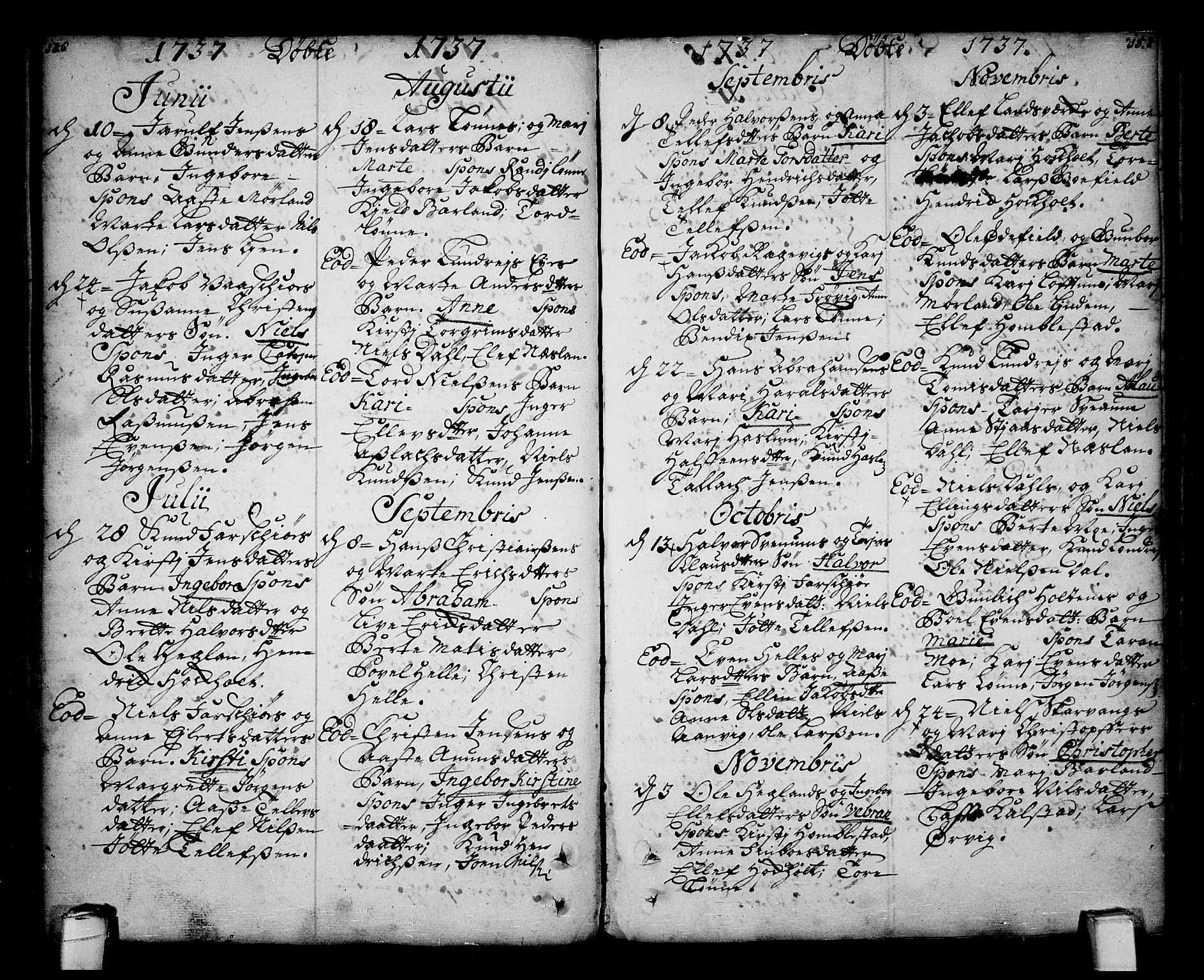Sannidal kirkebøker, SAKO/A-296/F/Fa/L0001: Parish register (official) no. 1, 1702-1766, p. 156-157