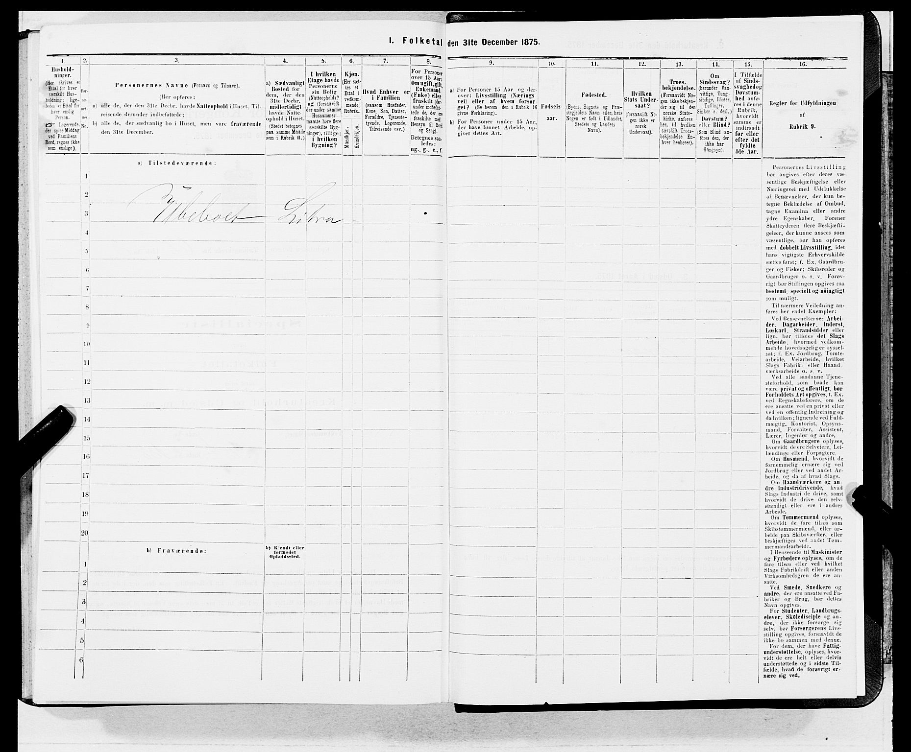 SAB, 1875 census for 1301 Bergen, 1875, p. 3606