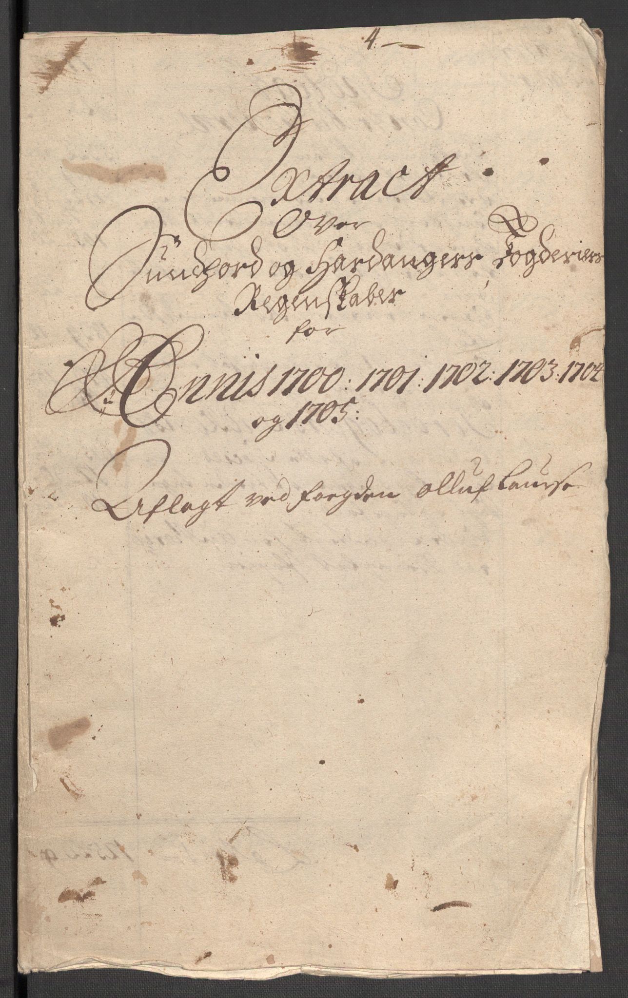 Rentekammeret inntil 1814, Reviderte regnskaper, Fogderegnskap, AV/RA-EA-4092/R48/L2983: Fogderegnskap Sunnhordland og Hardanger, 1705, p. 307