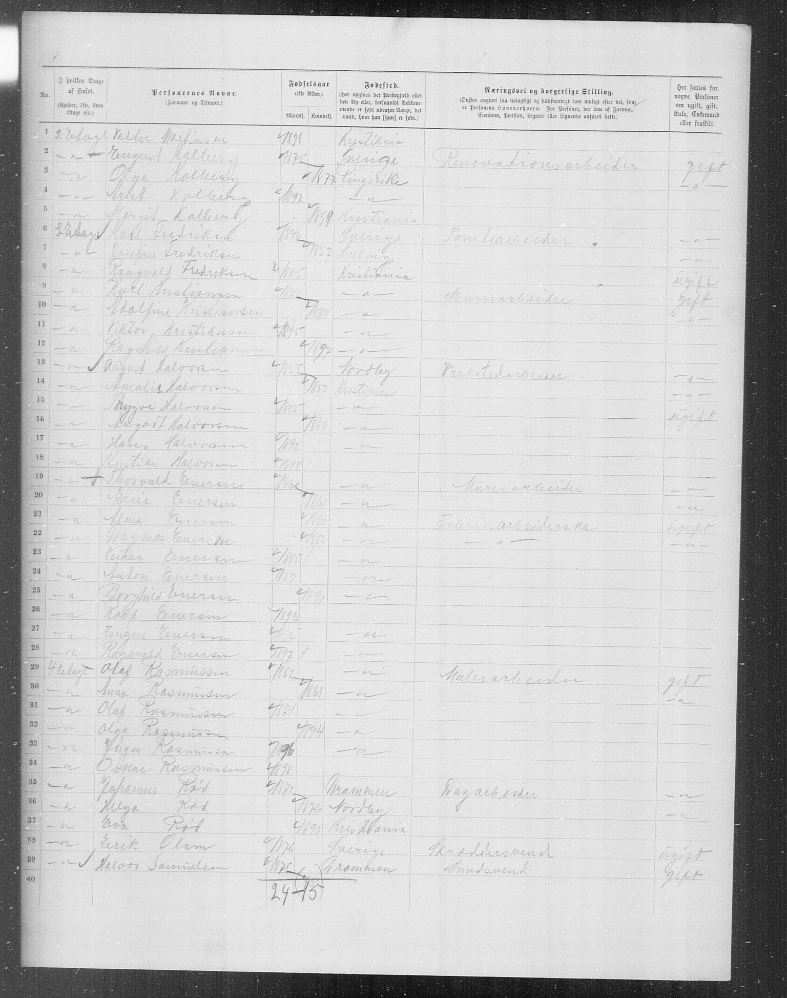OBA, Municipal Census 1899 for Kristiania, 1899, p. 7210