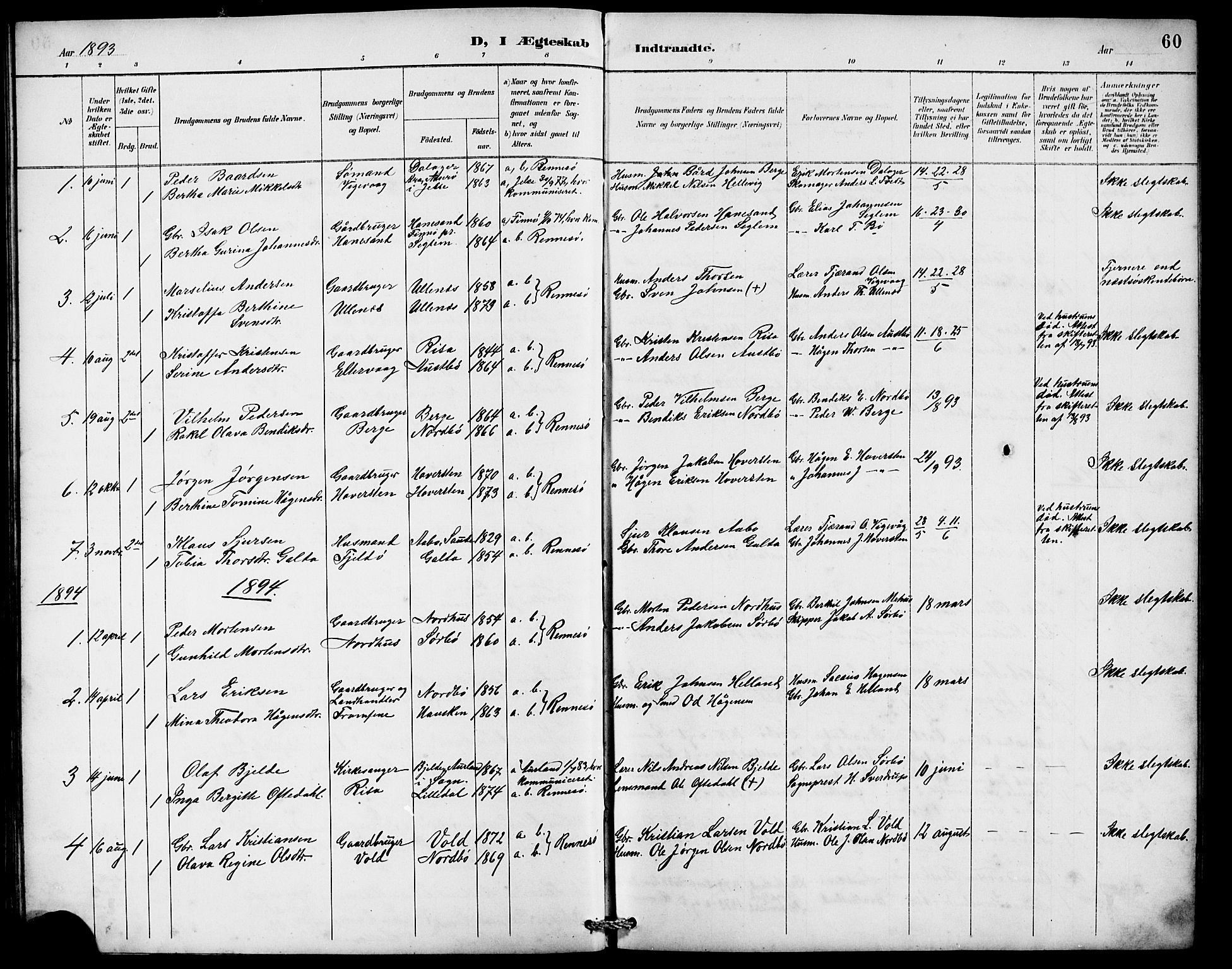 Rennesøy sokneprestkontor, AV/SAST-A -101827/H/Ha/Hab/L0010: Parish register (copy) no. B 9, 1890-1918, p. 60