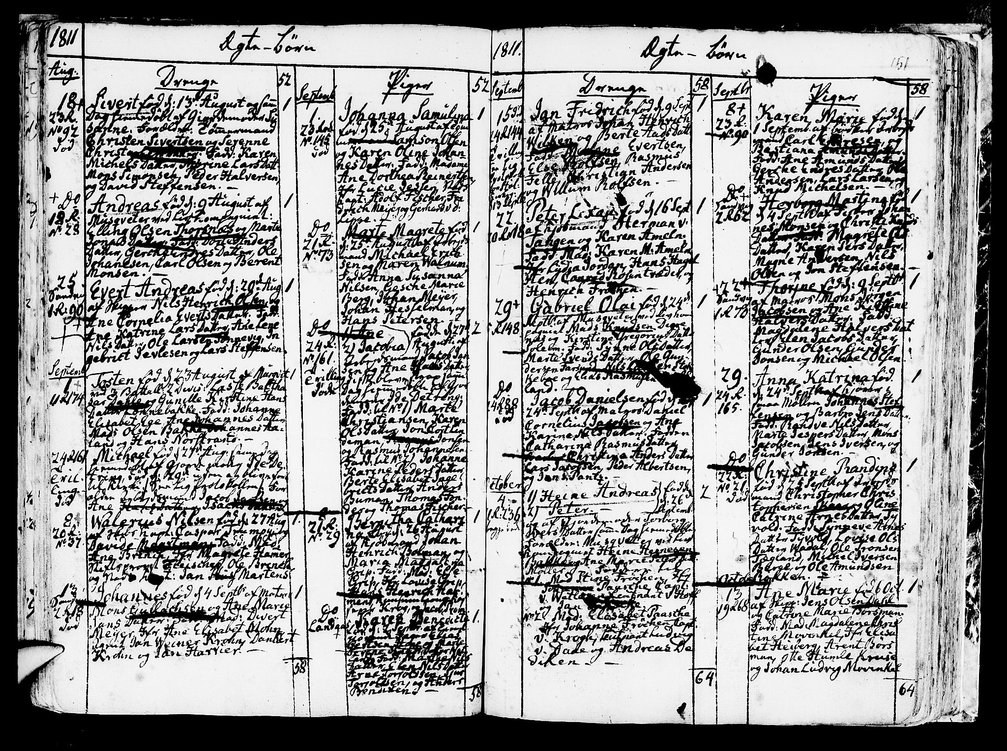 Korskirken sokneprestembete, SAB/A-76101/H/Haa/L0006: Parish register (official) no. A 6, 1790-1820, p. 151