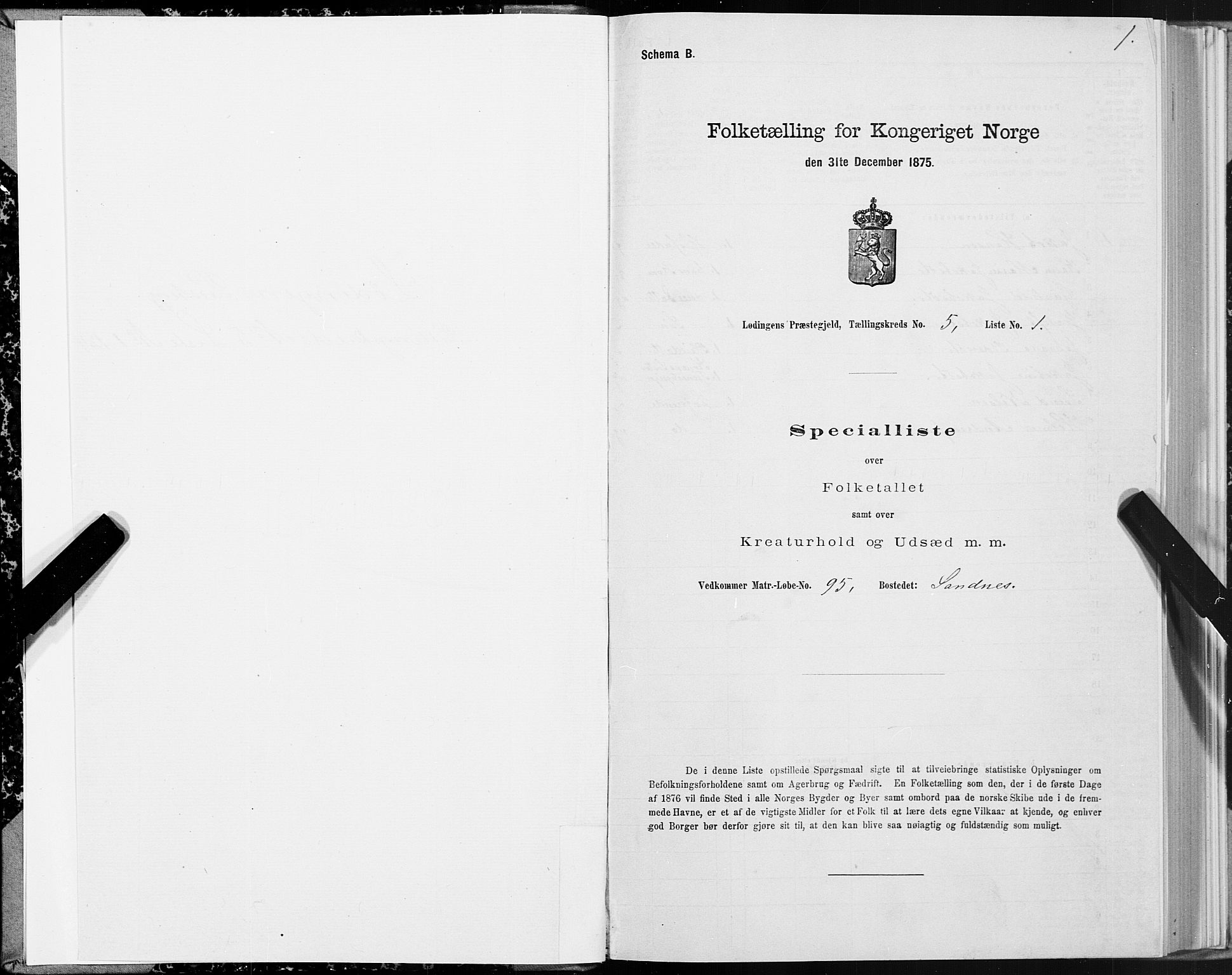 SAT, 1875 census for 1851P Lødingen, 1875, p. 3001