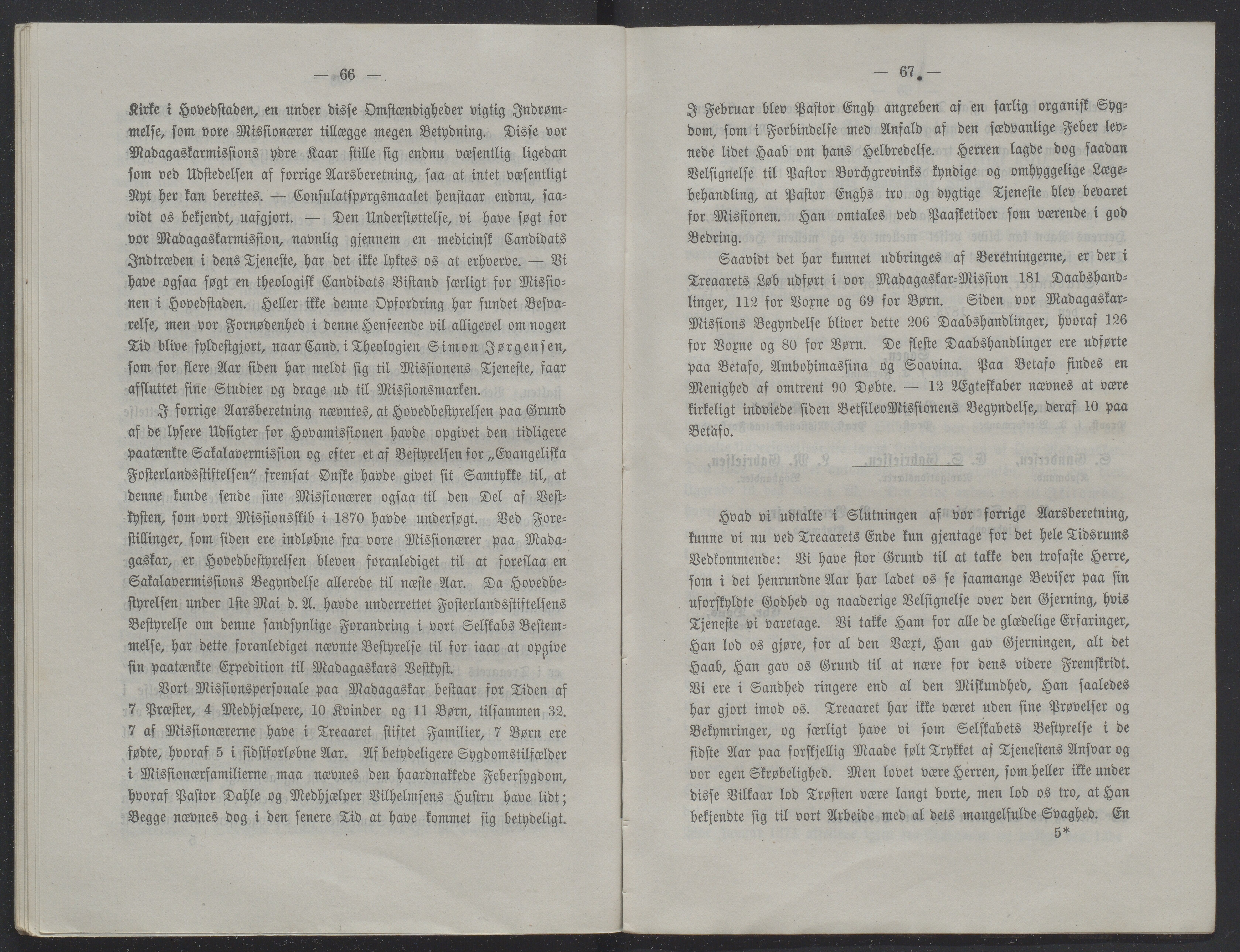 Det Norske Misjonsselskap - hovedadministrasjonen, VID/MA-A-1045/D/Db/Dba/L0338/0001: Beretninger, Bøker, Skrifter o.l   / Årsberetninger 31, 1873, p. 66-67