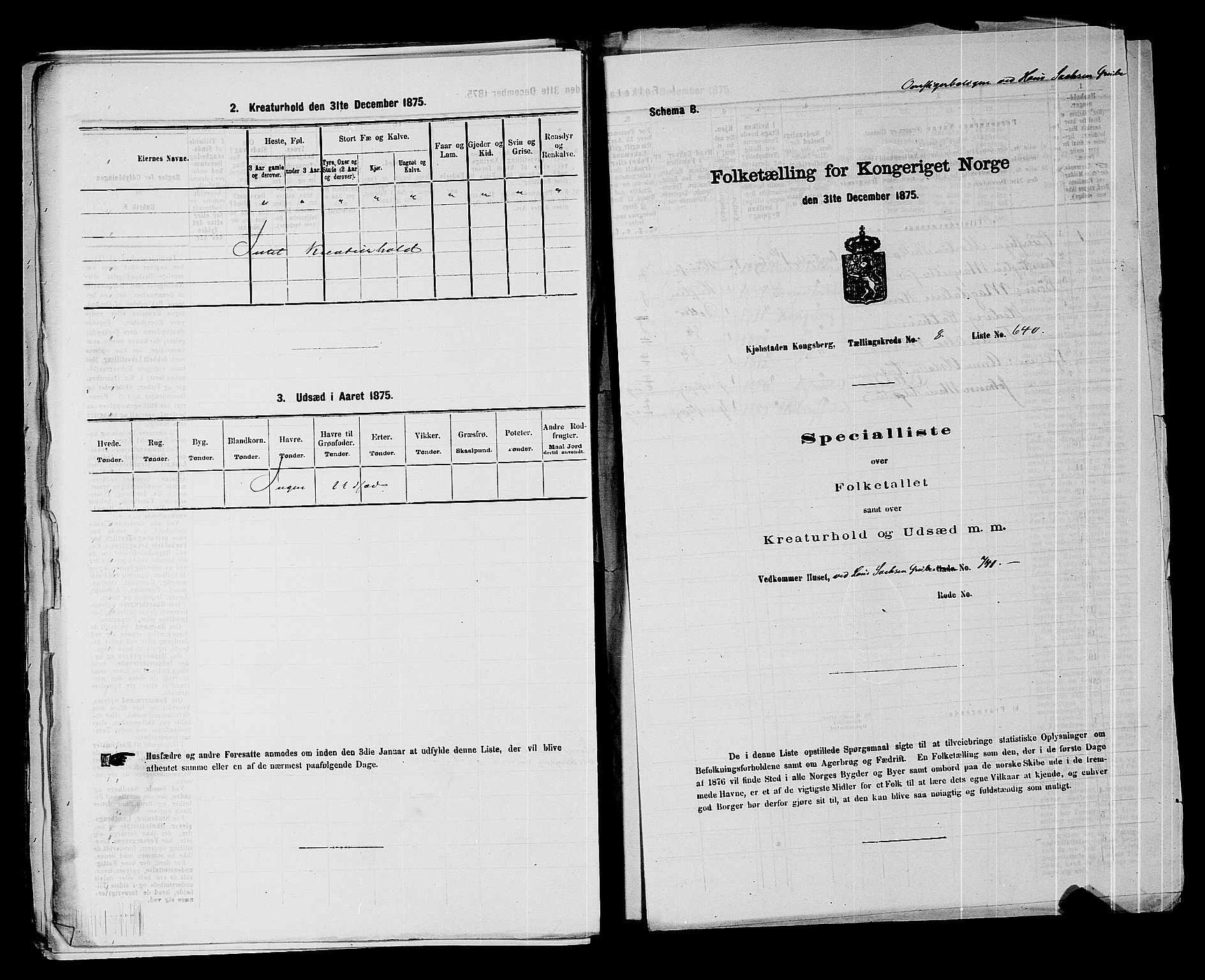 SAKO, 1875 census for 0604B Kongsberg/Kongsberg, 1875, p. 1411