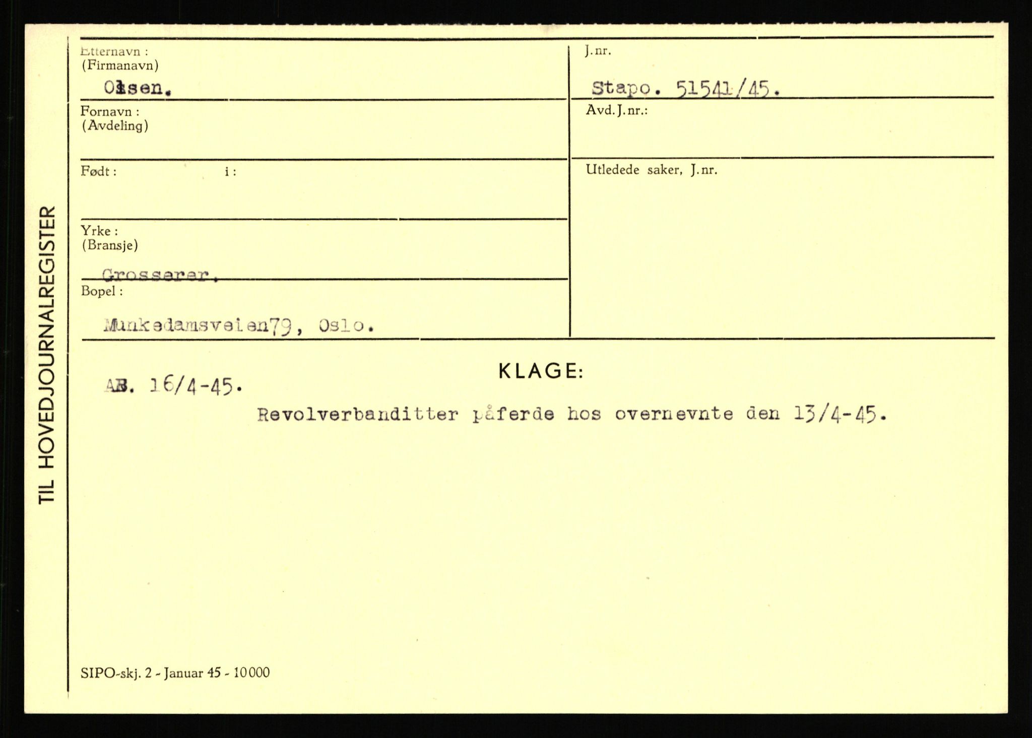 Statspolitiet - Hovedkontoret / Osloavdelingen, AV/RA-S-1329/C/Ca/L0012: Oanæs - Quistgaard	, 1943-1945, p. 348