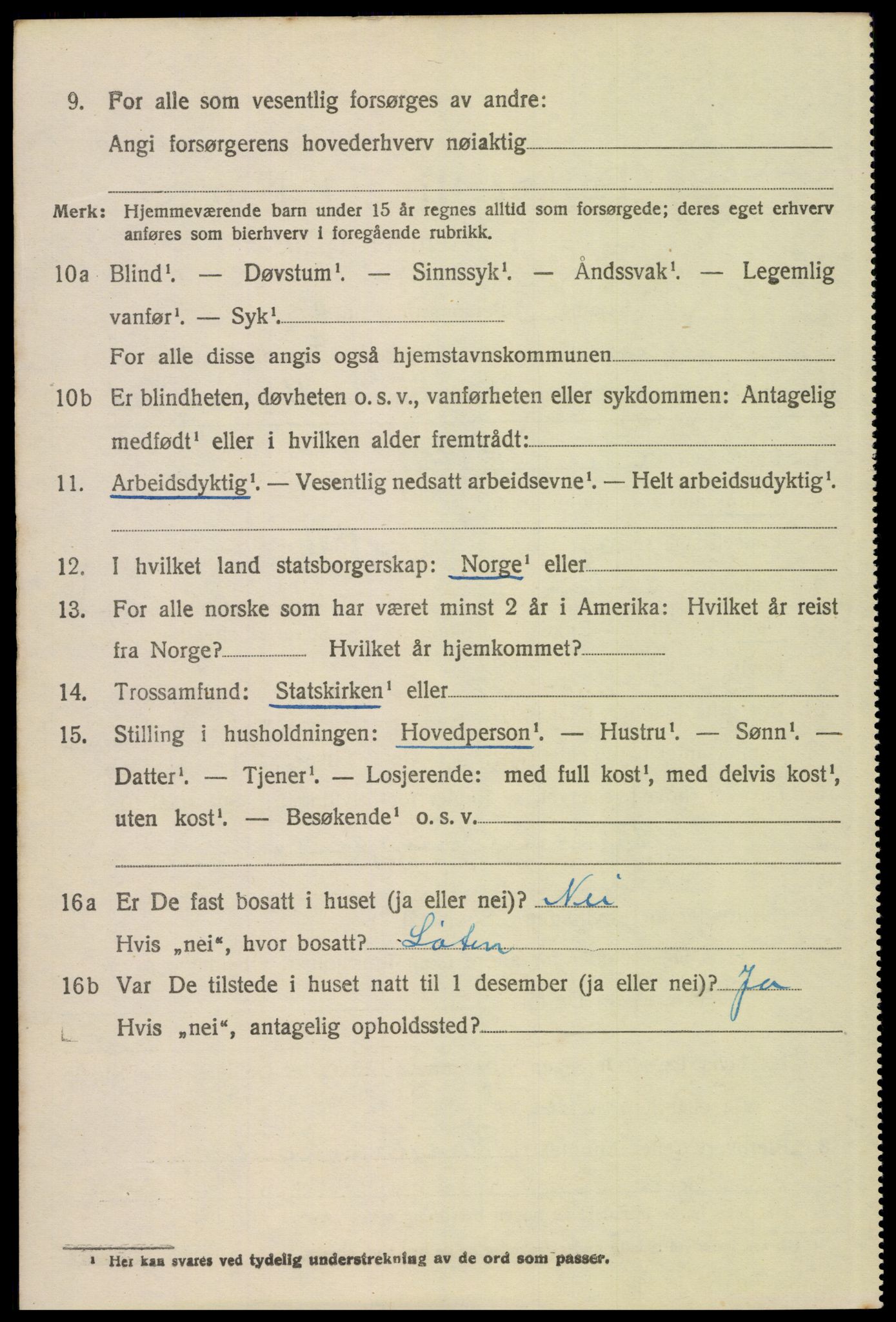 SAH, 1920 census for Elverum, 1920, p. 6645