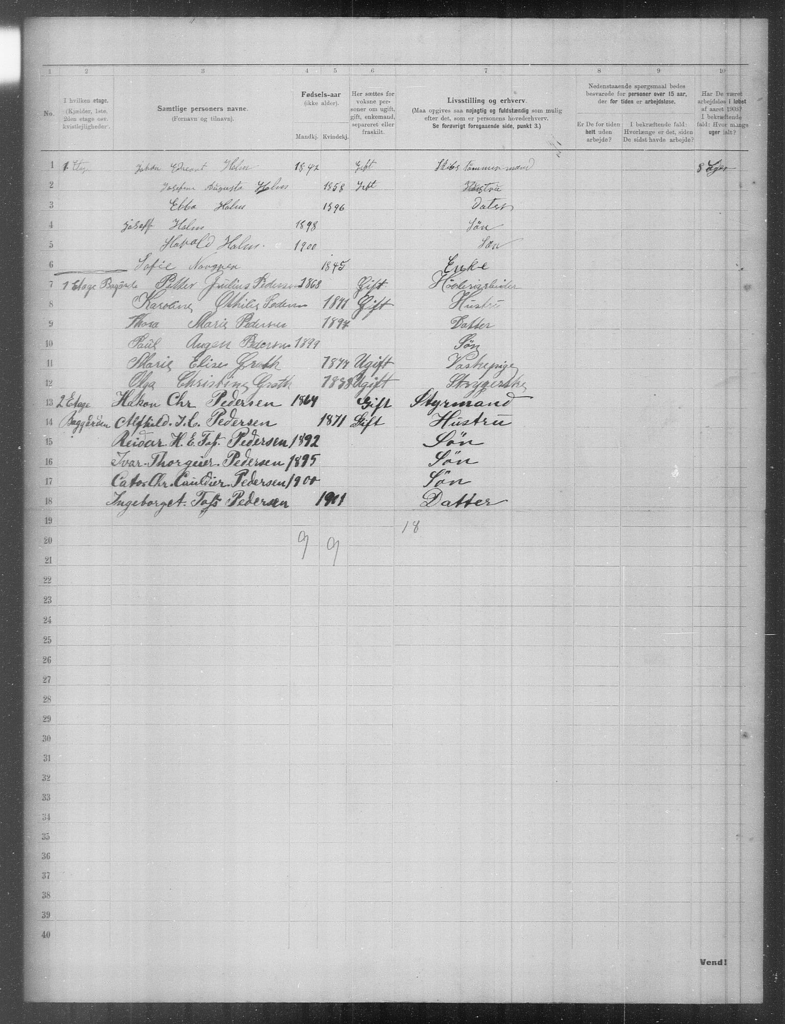 OBA, Municipal Census 1903 for Kristiania, 1903, p. 10376