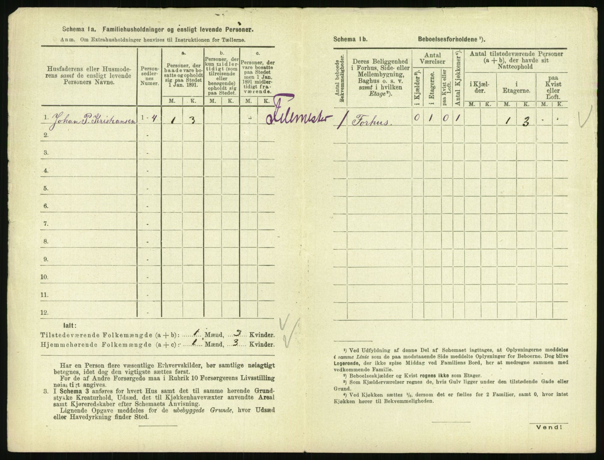 RA, 1891 census for 0801 Kragerø, 1891, p. 329