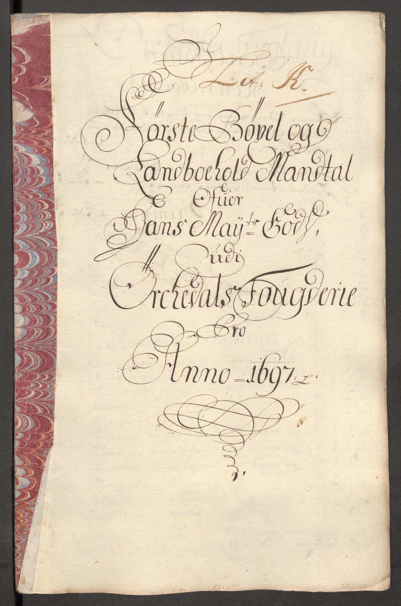 Rentekammeret inntil 1814, Reviderte regnskaper, Fogderegnskap, AV/RA-EA-4092/R60/L3947: Fogderegnskap Orkdal og Gauldal, 1697, p. 165