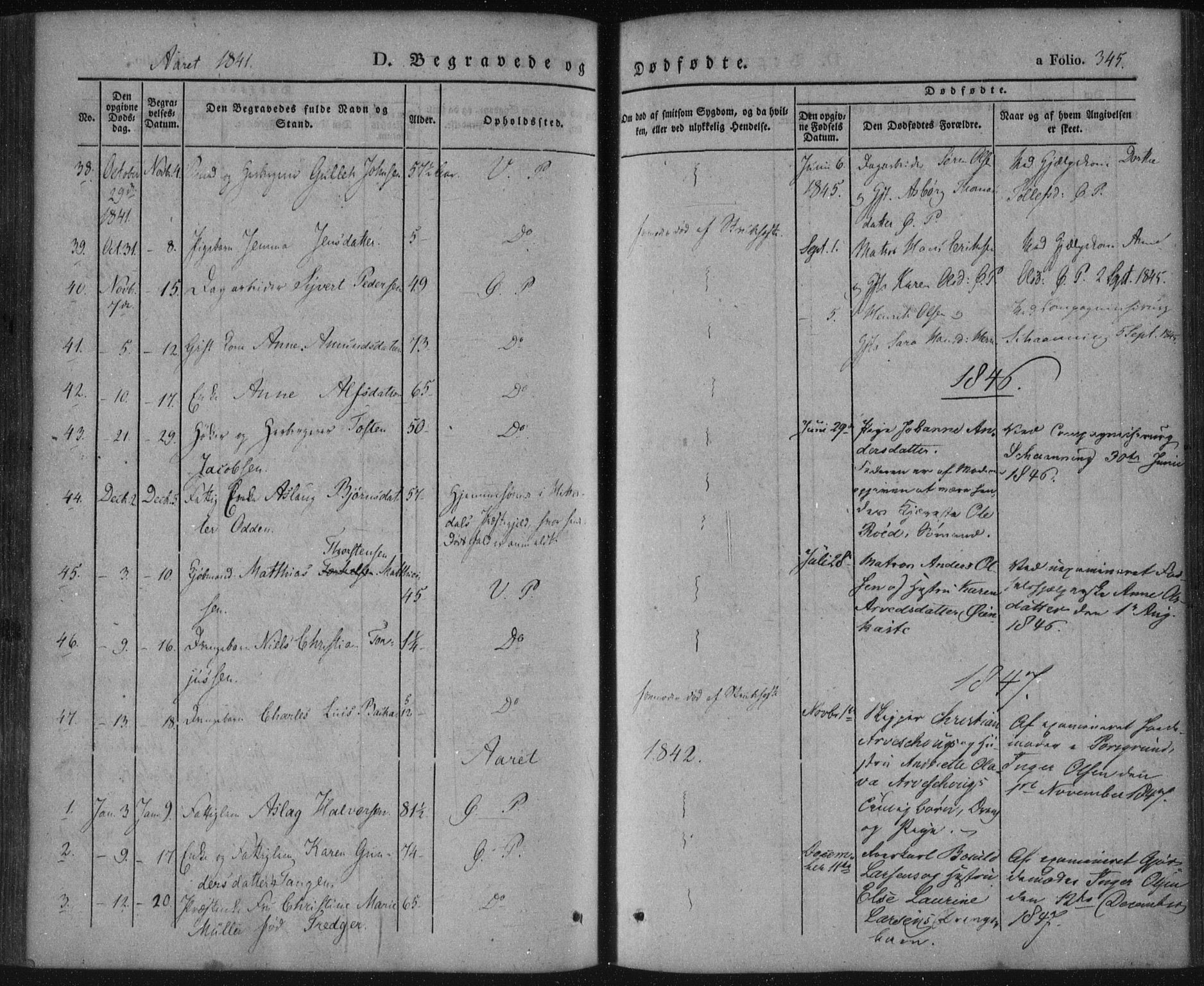 Porsgrunn kirkebøker , AV/SAKO-A-104/F/Fa/L0006: Parish register (official) no. 6, 1841-1857, p. 345