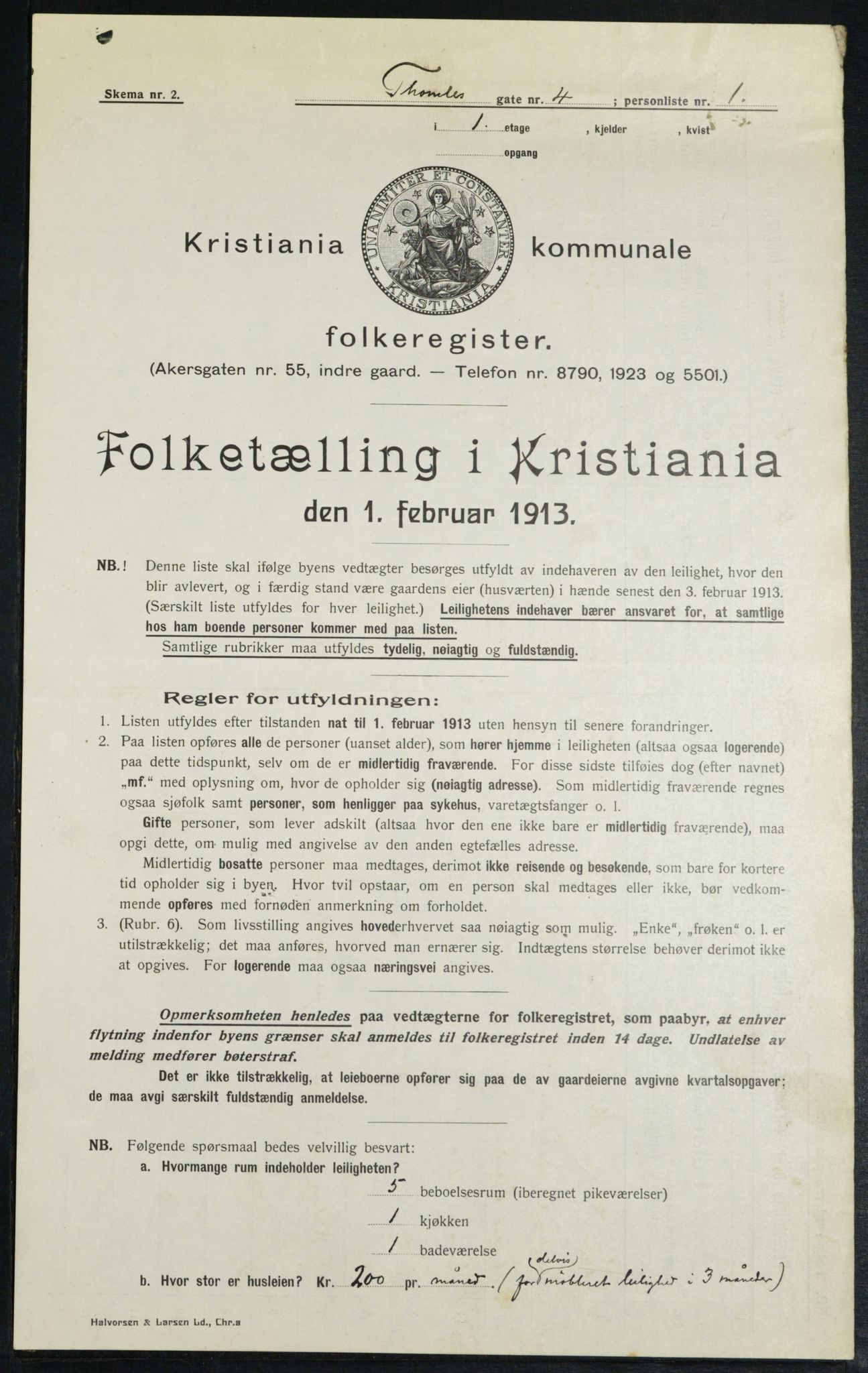 OBA, Municipal Census 1913 for Kristiania, 1913, p. 109270