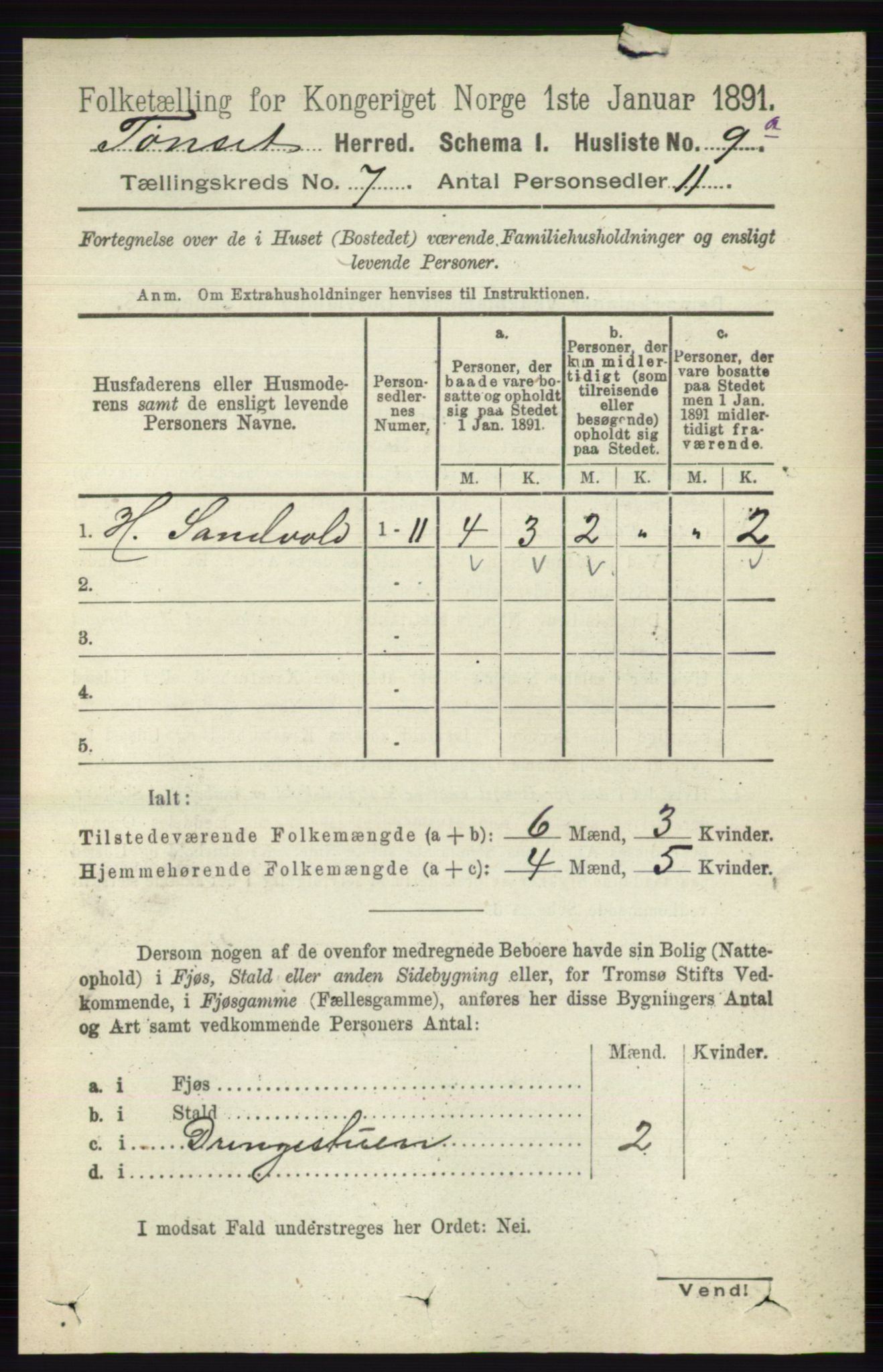 RA, 1891 census for 0437 Tynset, 1891, p. 1676