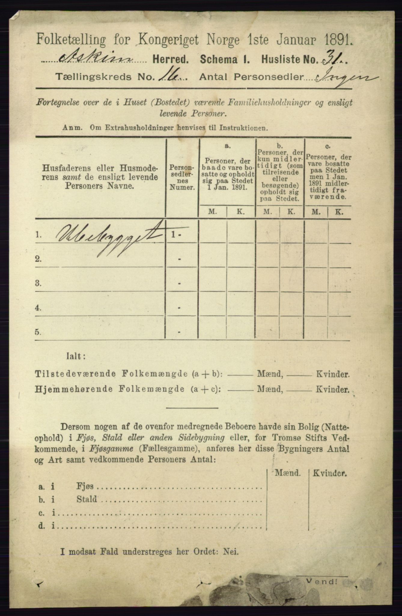 RA, 1891 census for 0124 Askim, 1891, p. 2633