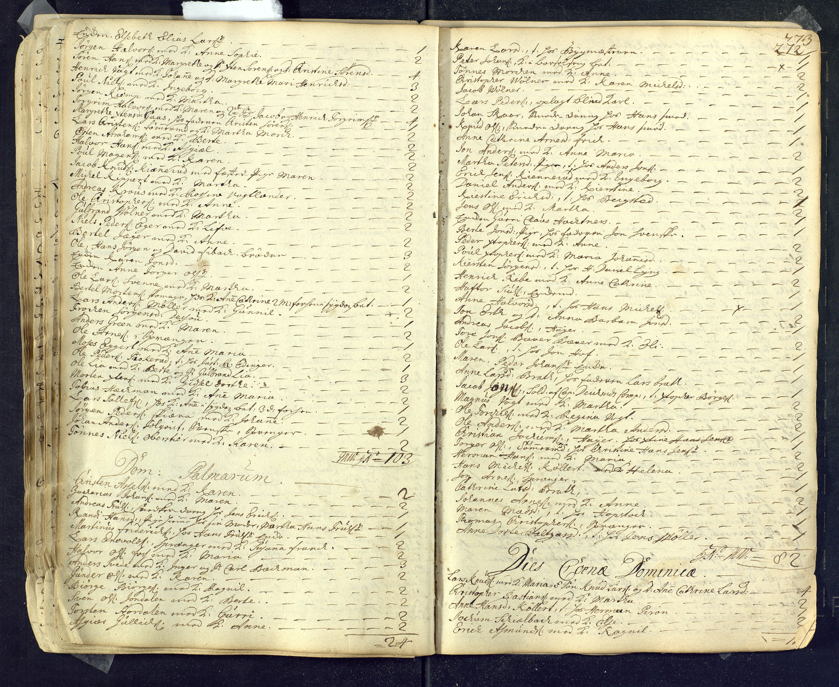 Kongsberg kirkebøker, SAKO/A-22/M/Ma/L0001: Communicants register no. 1, 1731-1739, p. 272
