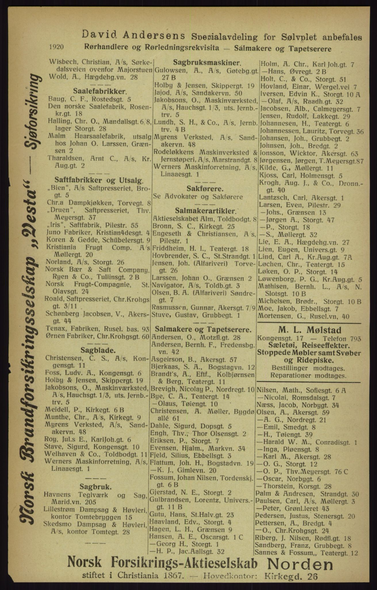 Kristiania/Oslo adressebok, PUBL/-, 1916, p. 1920