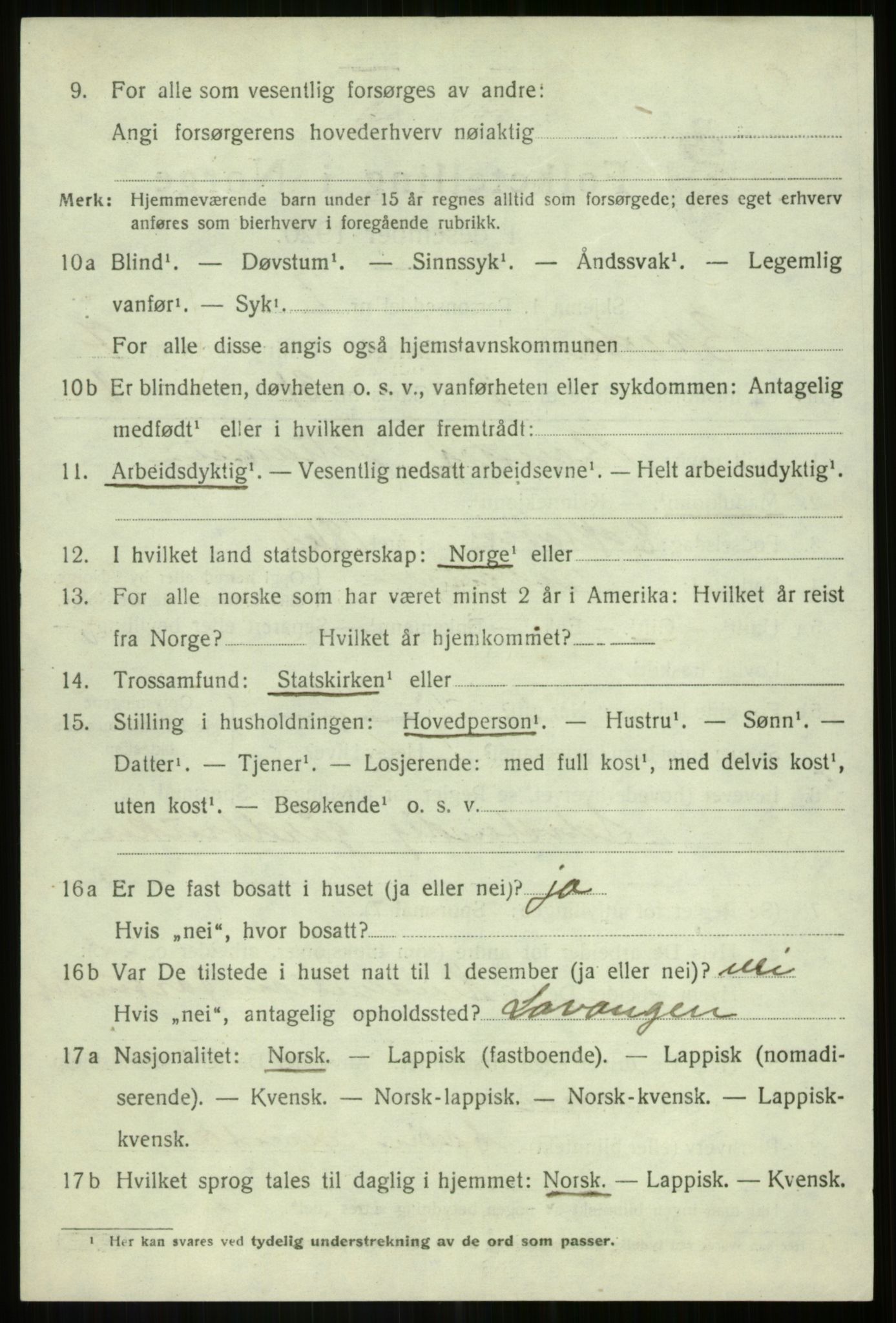 SATØ, 1920 census for Bardu, 1920, p. 2726