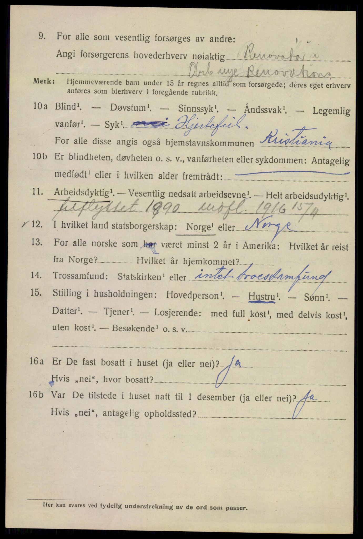 SAO, 1920 census for Kristiania, 1920, p. 184604