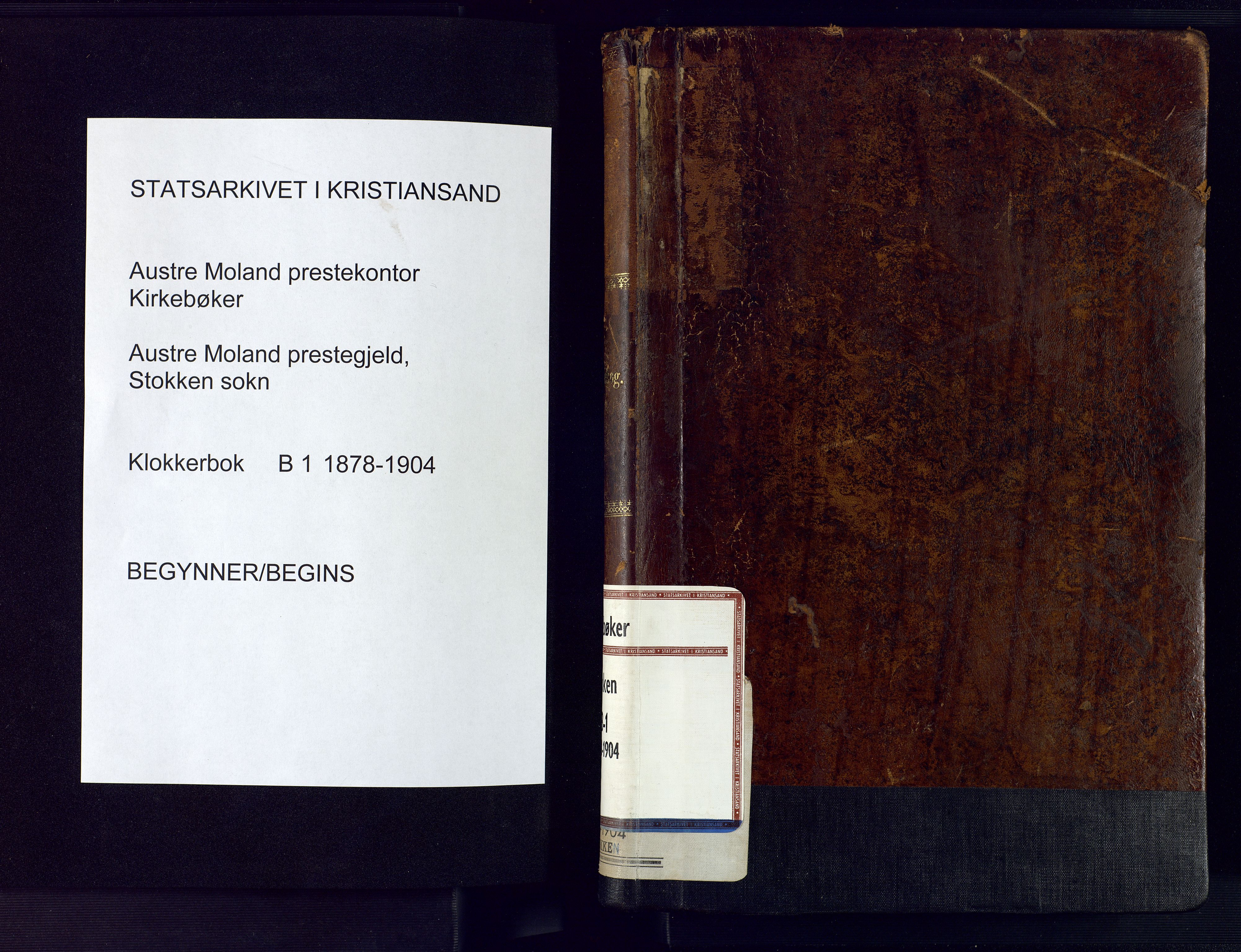 Austre Moland sokneprestkontor, AV/SAK-1111-0001/F/Fb/Fbb/L0001: Parish register (copy) no. B 1, 1878-1904