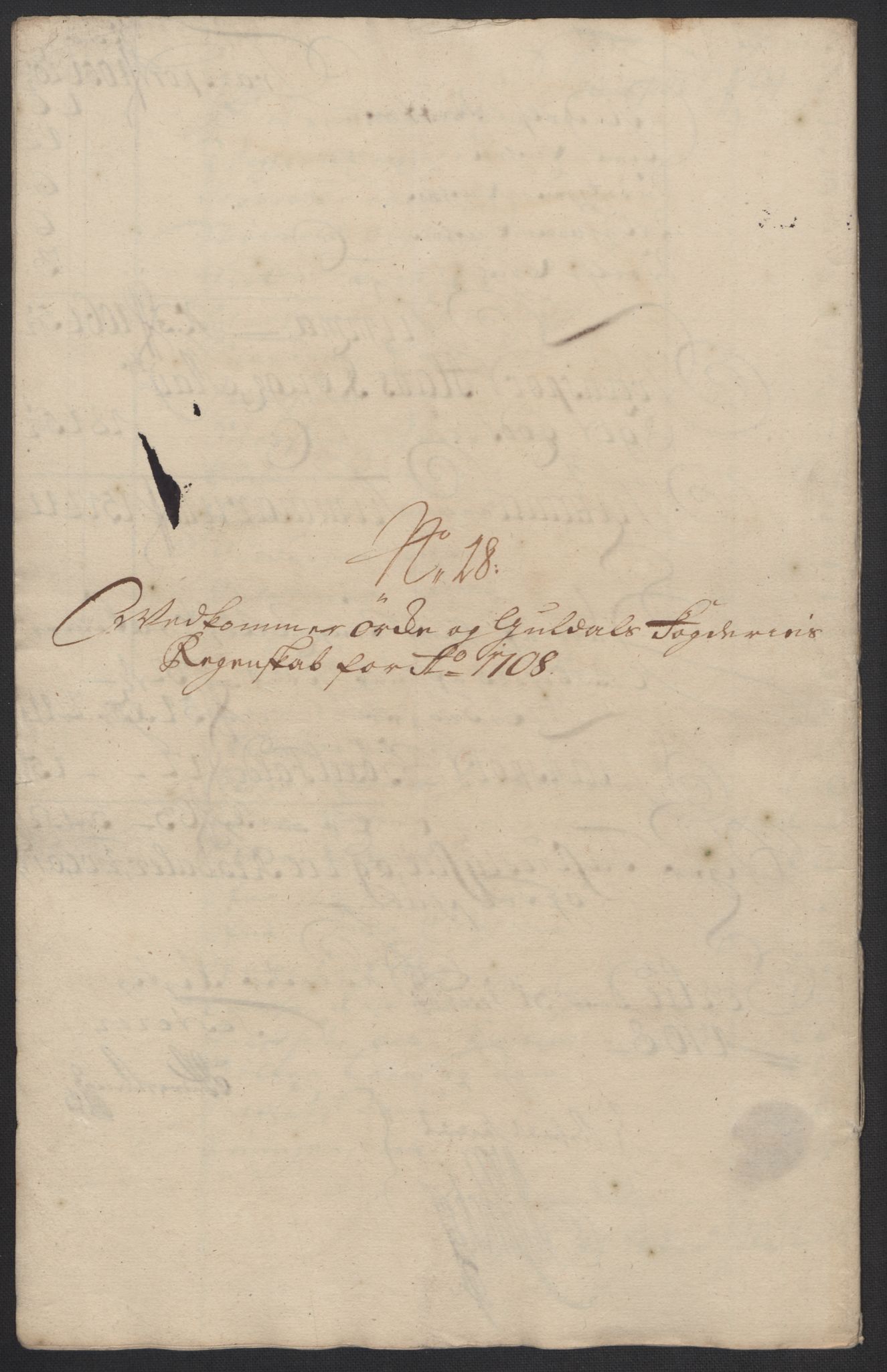 Rentekammeret inntil 1814, Reviderte regnskaper, Fogderegnskap, RA/EA-4092/R60/L3958: Fogderegnskap Orkdal og Gauldal, 1708, p. 290