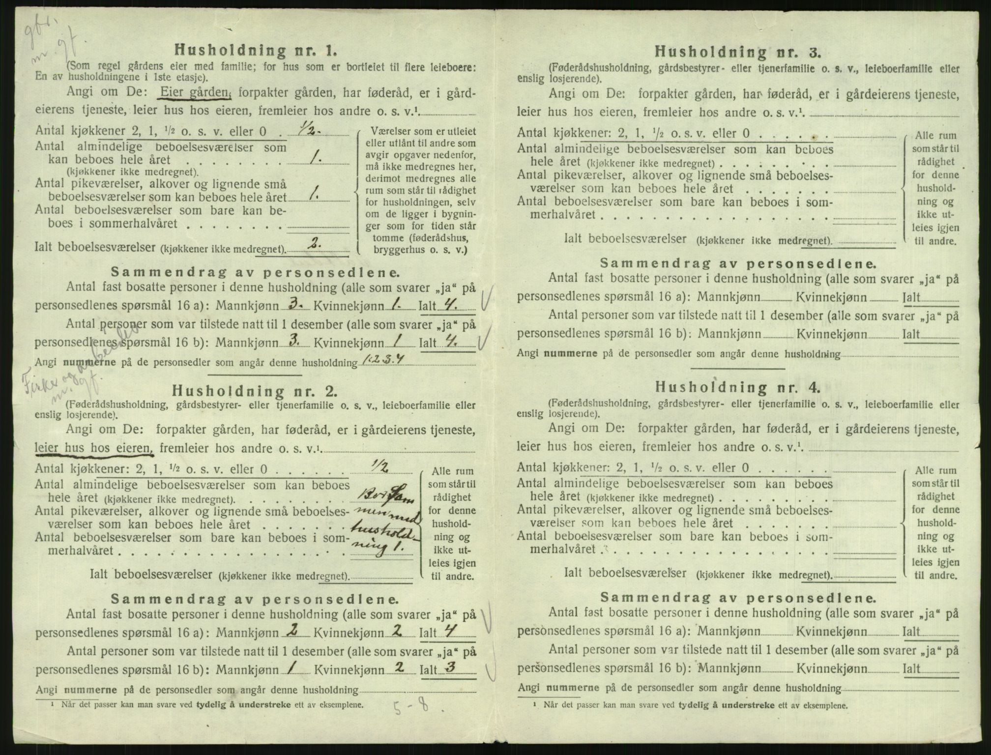 SAT, 1920 census for Saltdal, 1920, p. 58