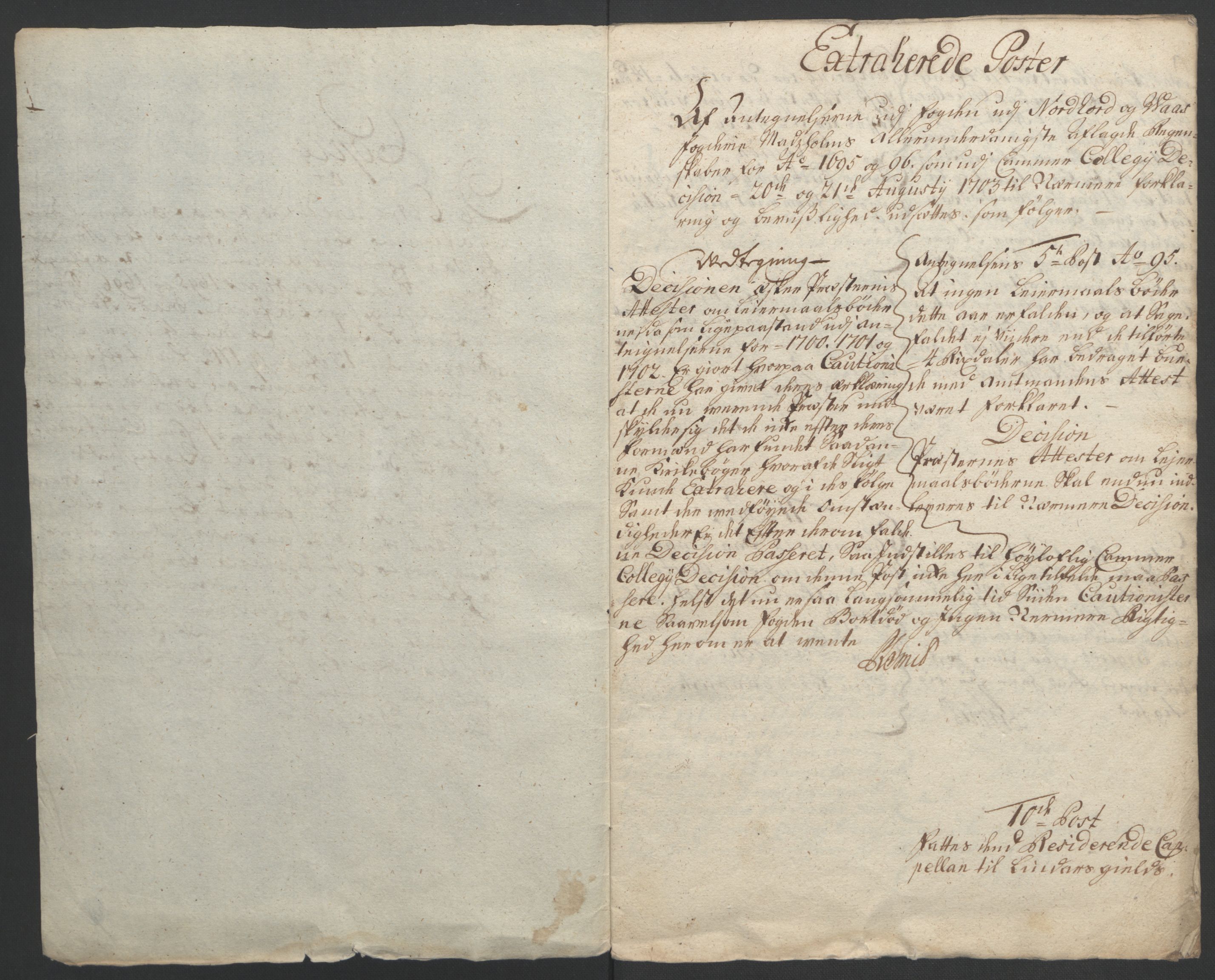 Rentekammeret inntil 1814, Reviderte regnskaper, Fogderegnskap, RA/EA-4092/R51/L3183: Fogderegnskap Nordhordland og Voss, 1695-1697, p. 294