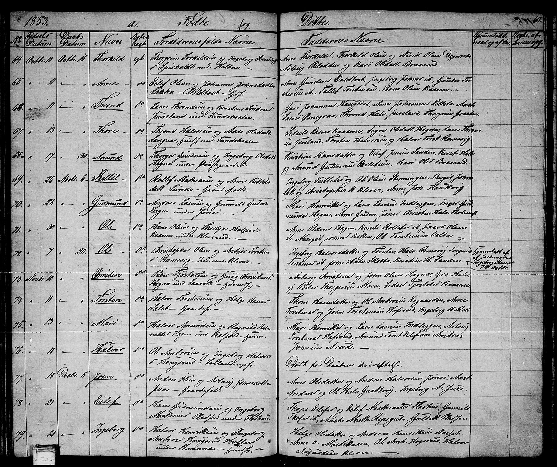 Sauherad kirkebøker, AV/SAKO-A-298/G/Ga/L0002: Parish register (copy) no. I 2, 1842-1866, p. 60