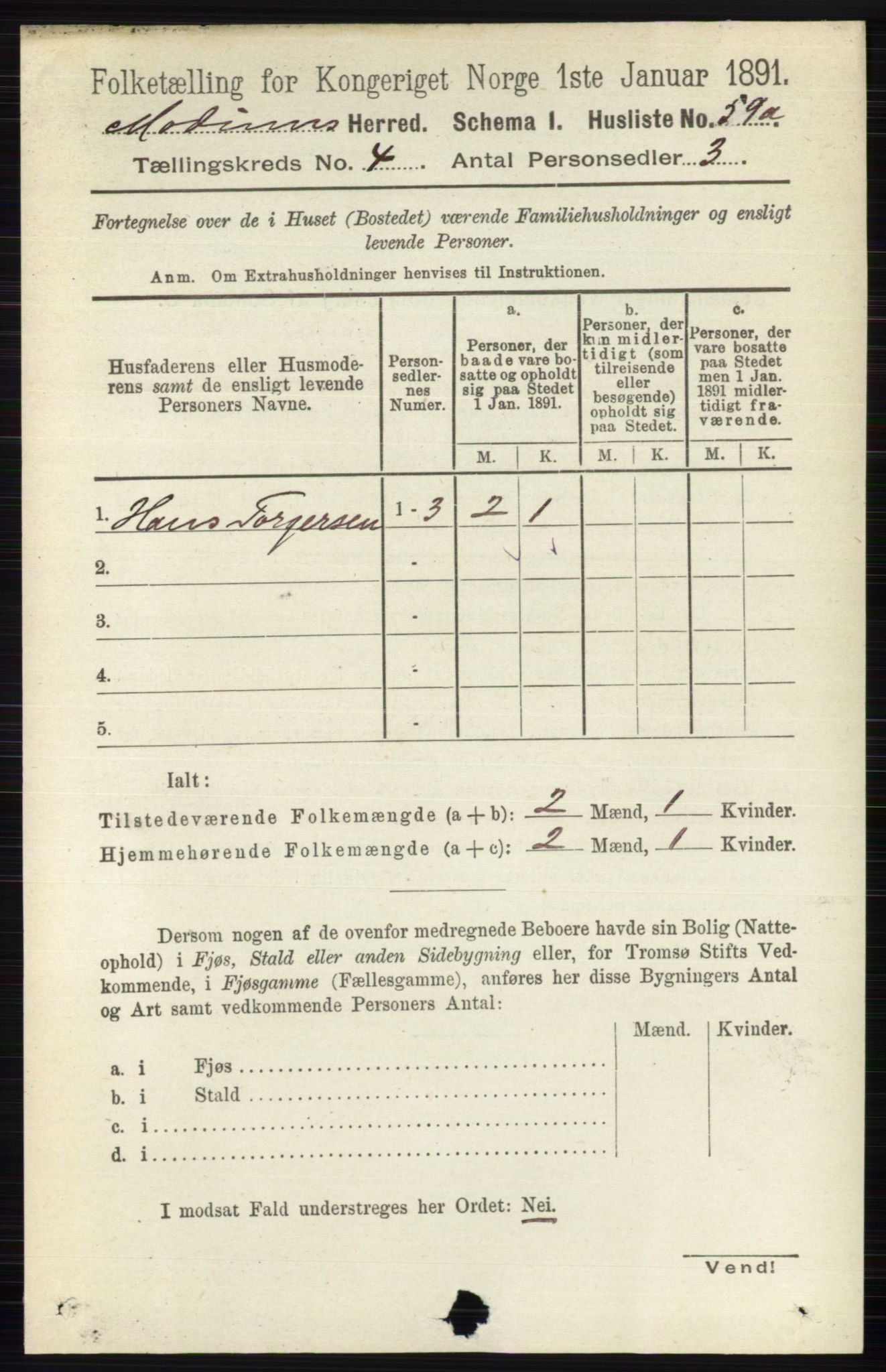 RA, 1891 census for 0623 Modum, 1891, p. 985