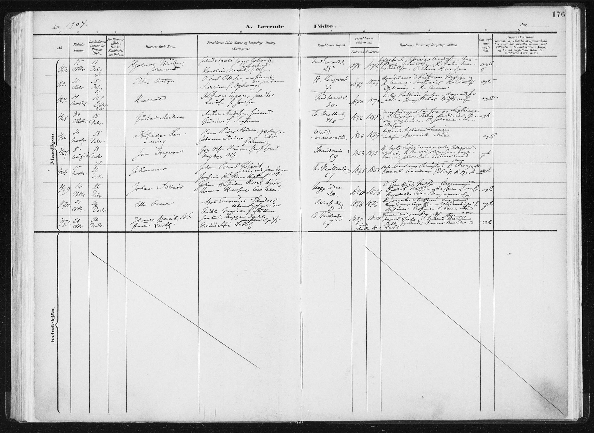 Ministerialprotokoller, klokkerbøker og fødselsregistre - Sør-Trøndelag, AV/SAT-A-1456/604/L0199: Parish register (official) no. 604A20I, 1901-1906, p. 176