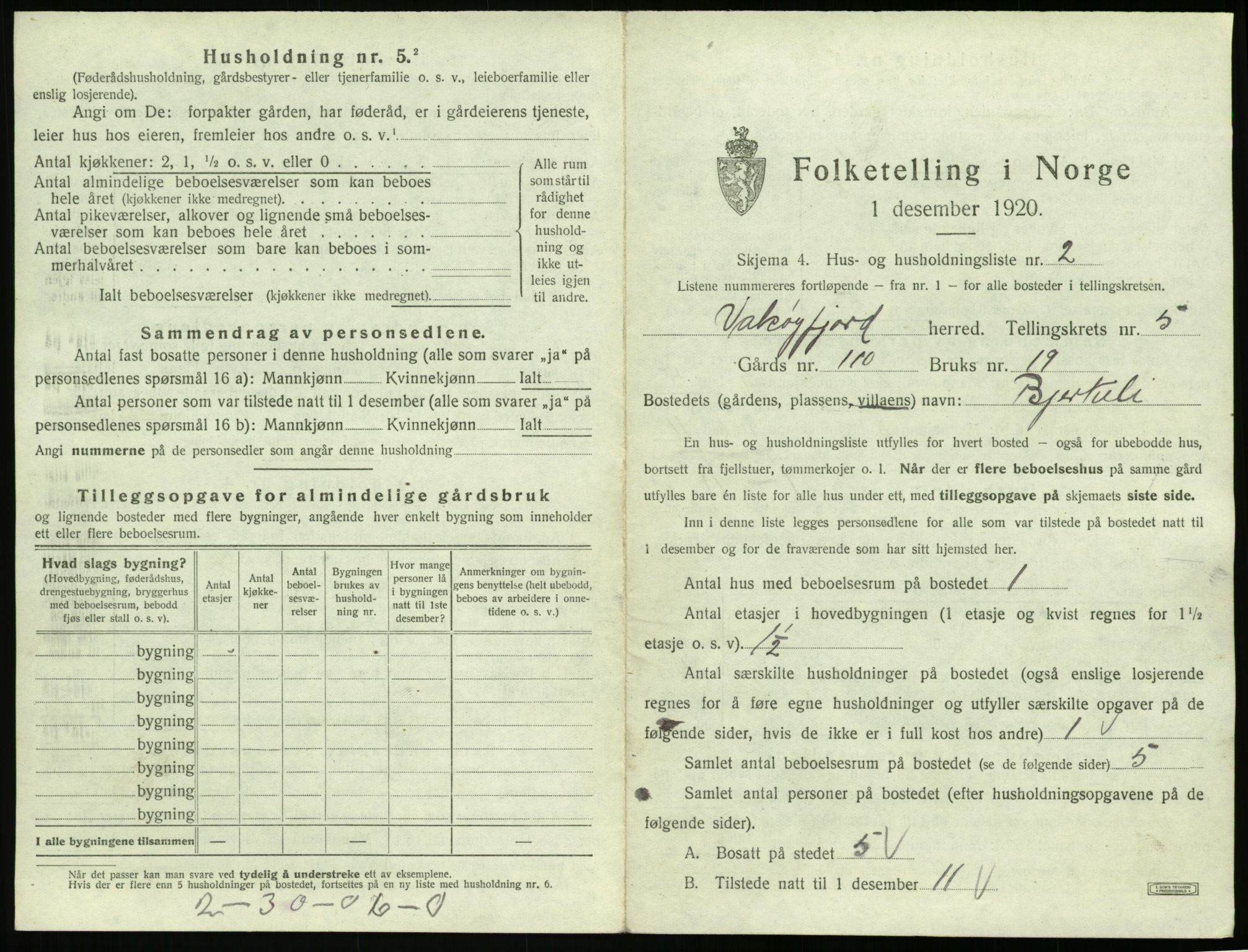 SAT, 1920 census for Valsøyfjord, 1920, p. 315
