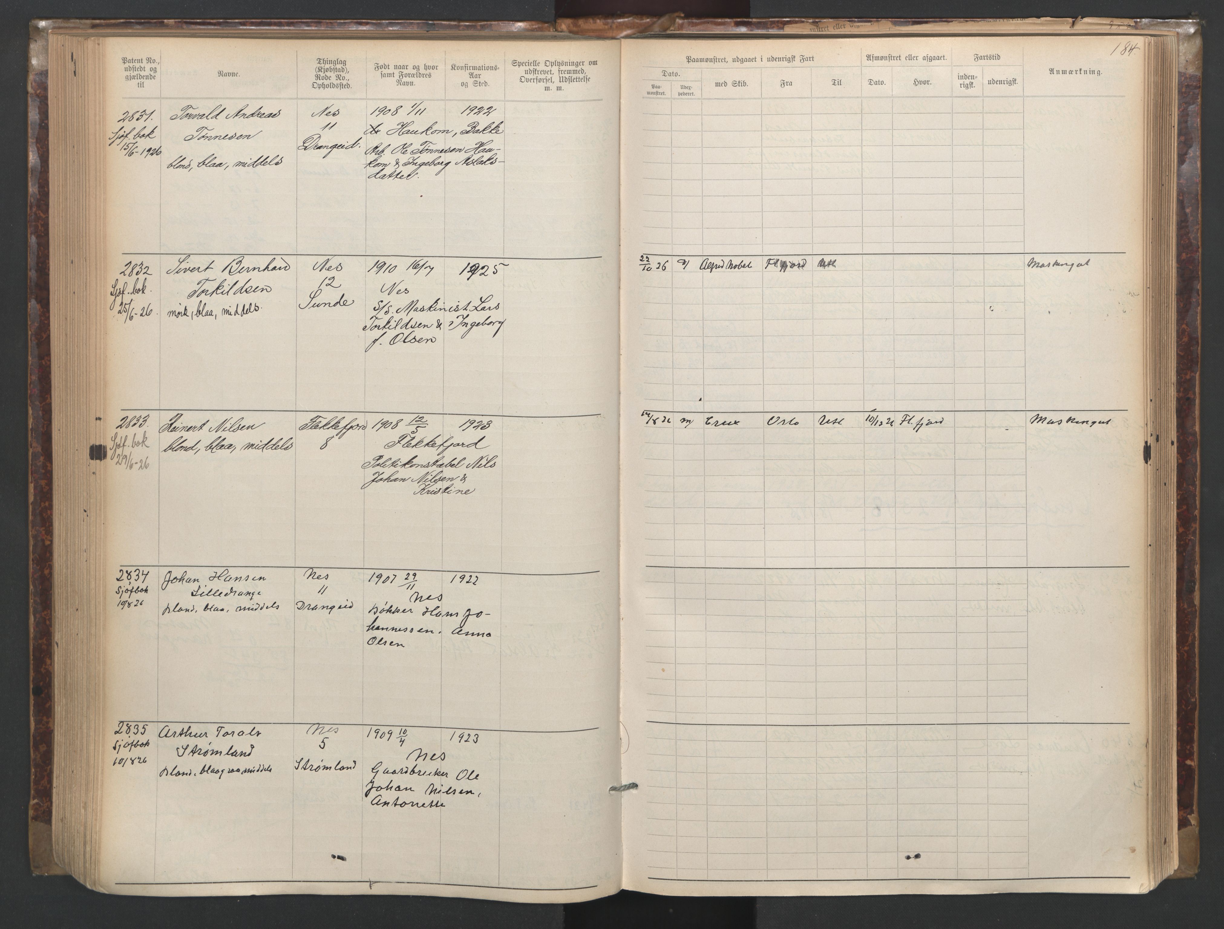 Flekkefjord mønstringskrets, AV/SAK-2031-0018/F/Fa/L0003: Annotasjonsrulle nr 1921-2963 med register, N-3, 1892-1948, p. 216