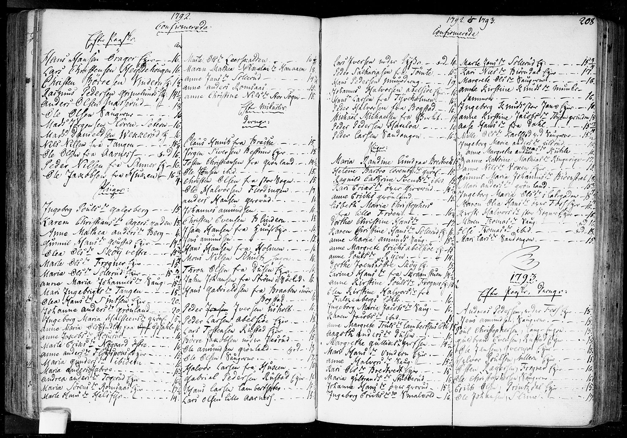 Aker prestekontor kirkebøker, SAO/A-10861/F/L0010: Parish register (official) no. 10, 1786-1809, p. 208