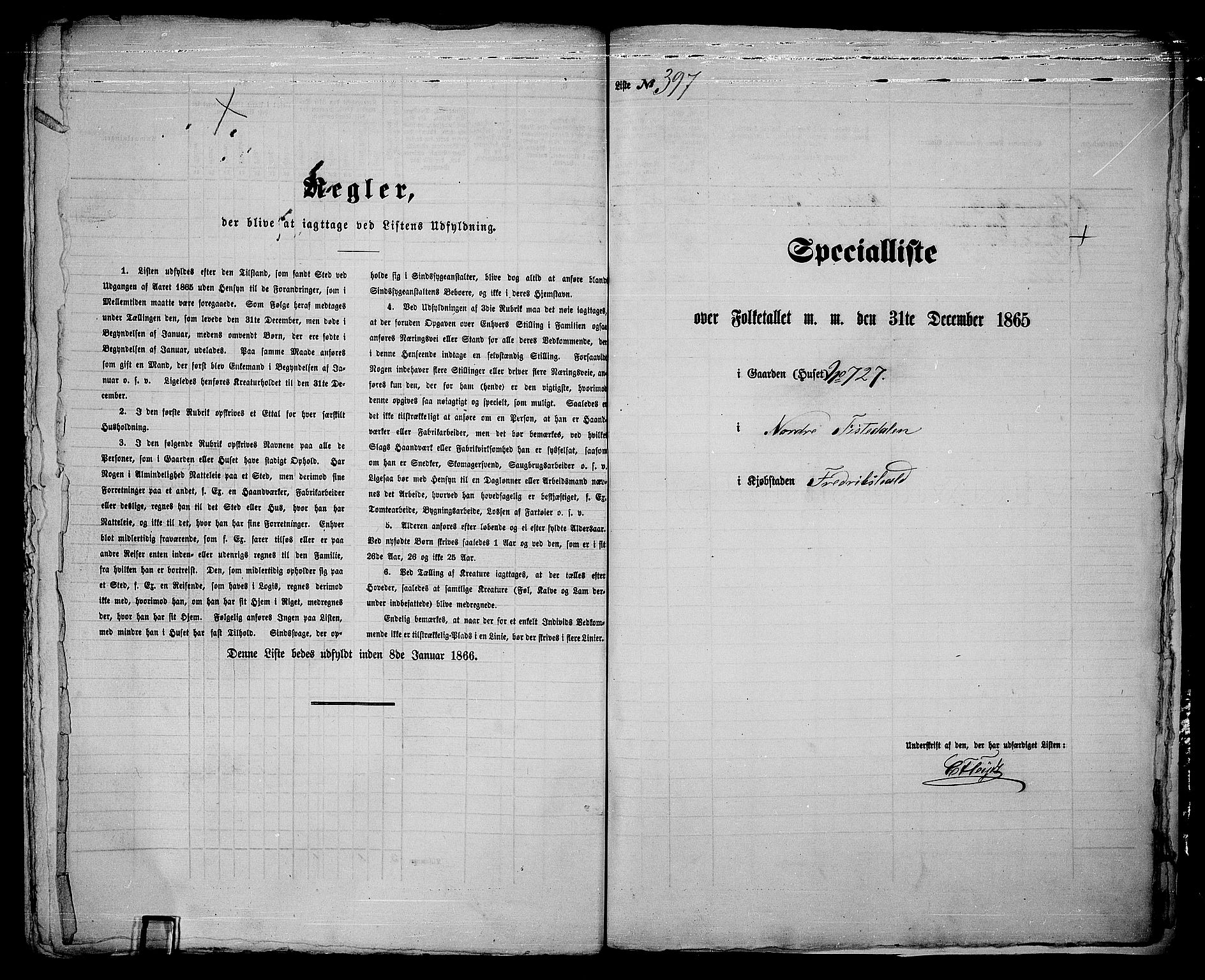 RA, 1865 census for Fredrikshald, 1865, p. 793