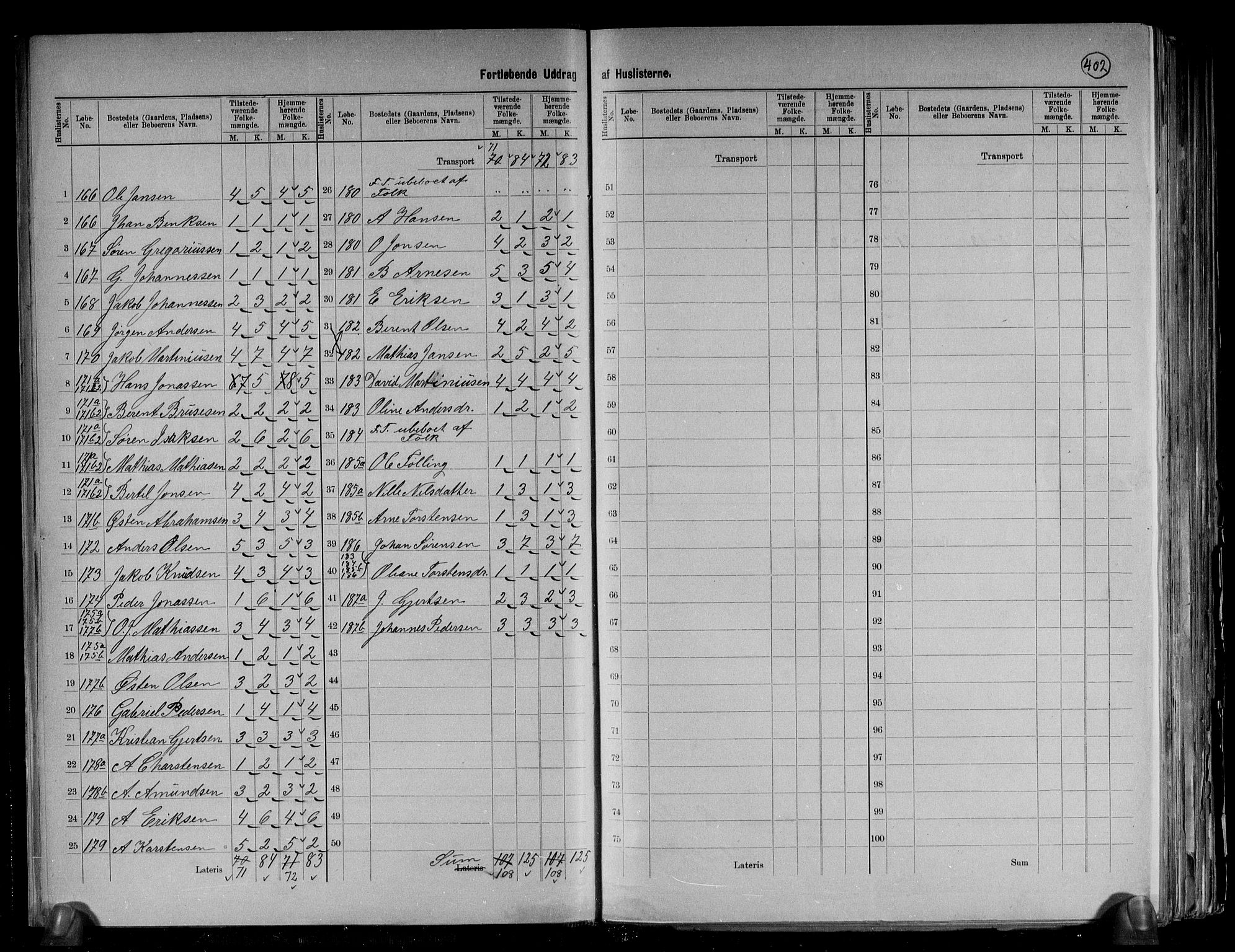 RA, 1891 census for 1428 Askvoll, 1891, p. 24