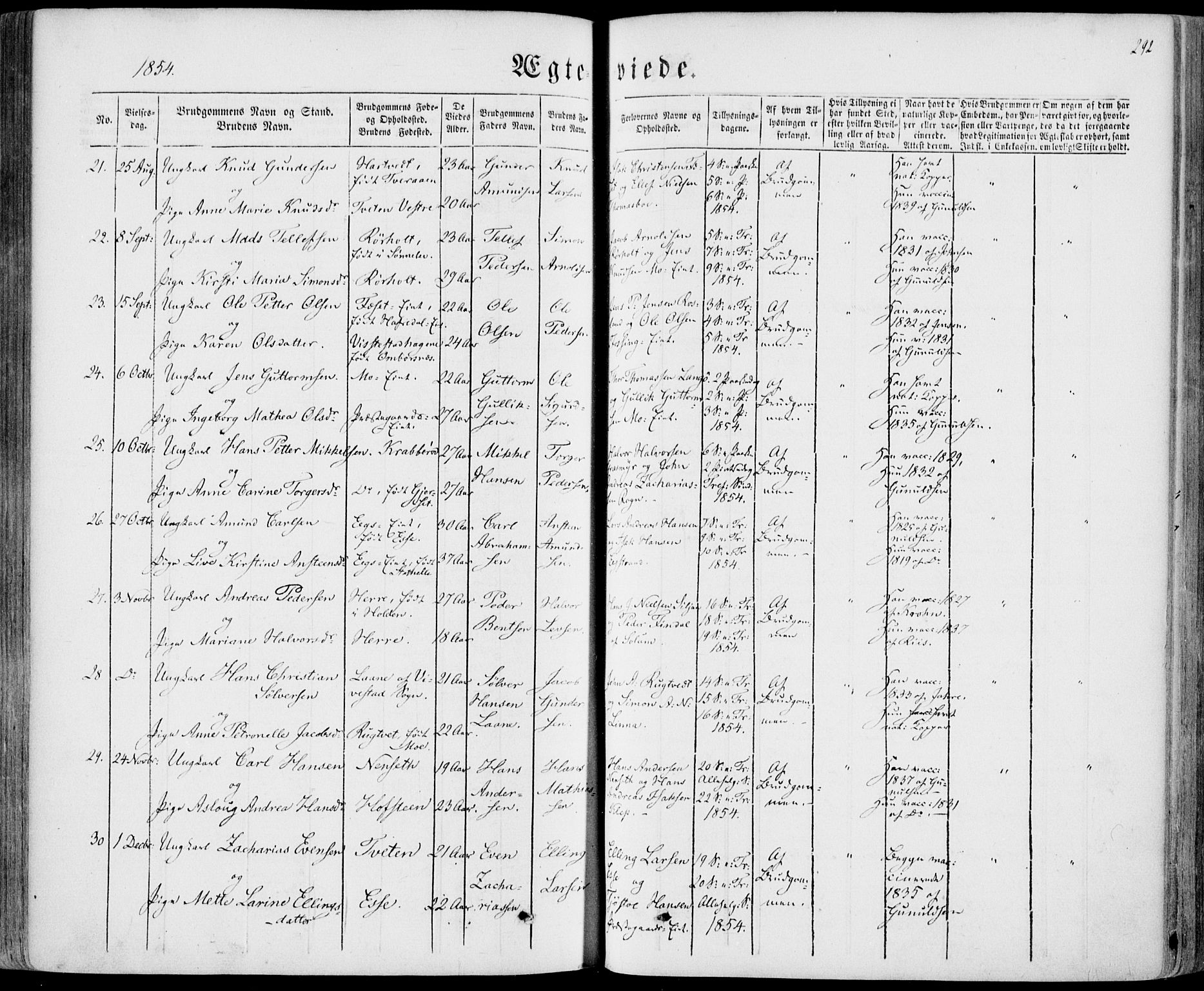Bamble kirkebøker, SAKO/A-253/F/Fa/L0005: Parish register (official) no. I 5, 1854-1869, p. 292