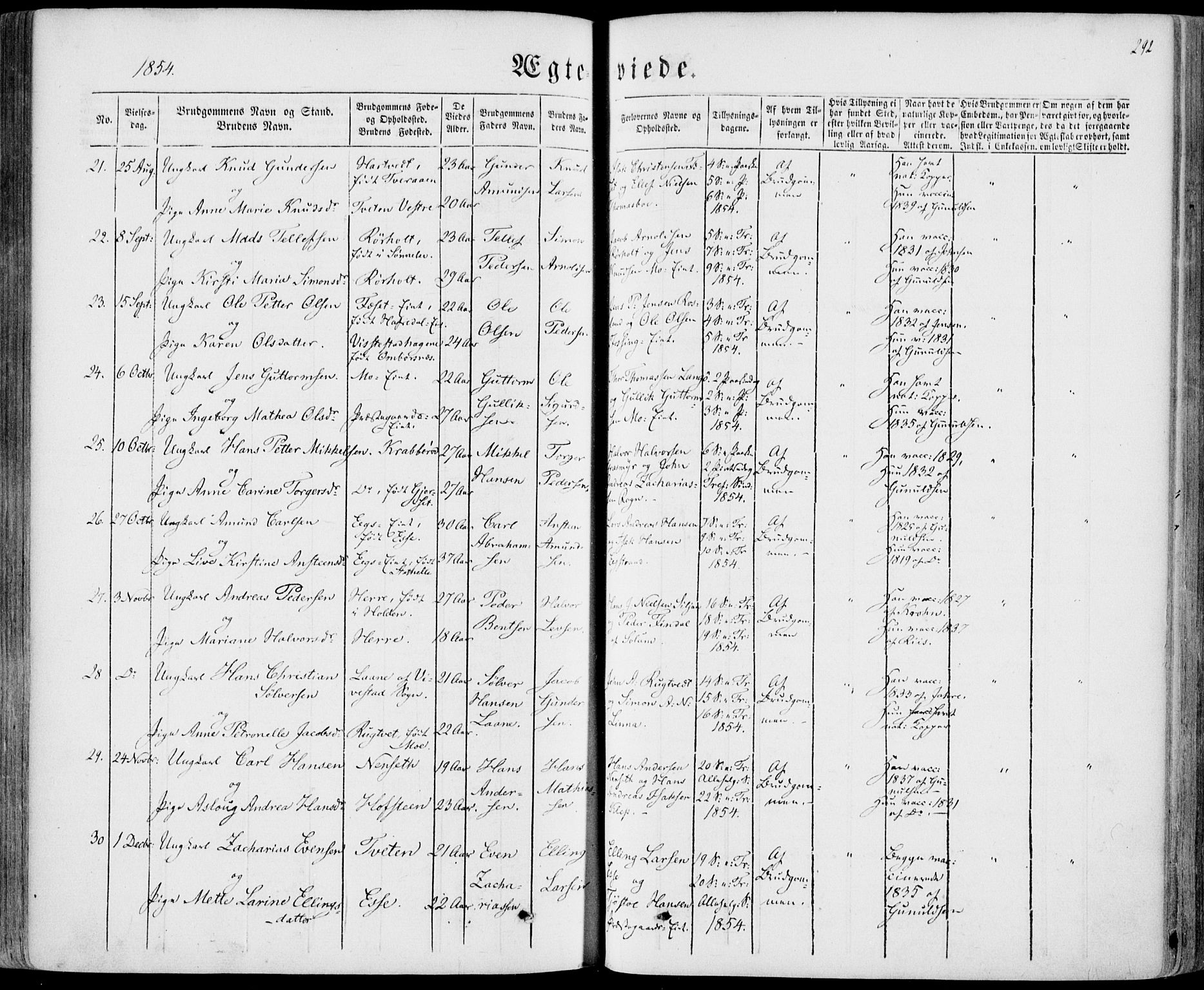 Bamble kirkebøker, AV/SAKO-A-253/F/Fa/L0005: Parish register (official) no. I 5, 1854-1869, p. 292